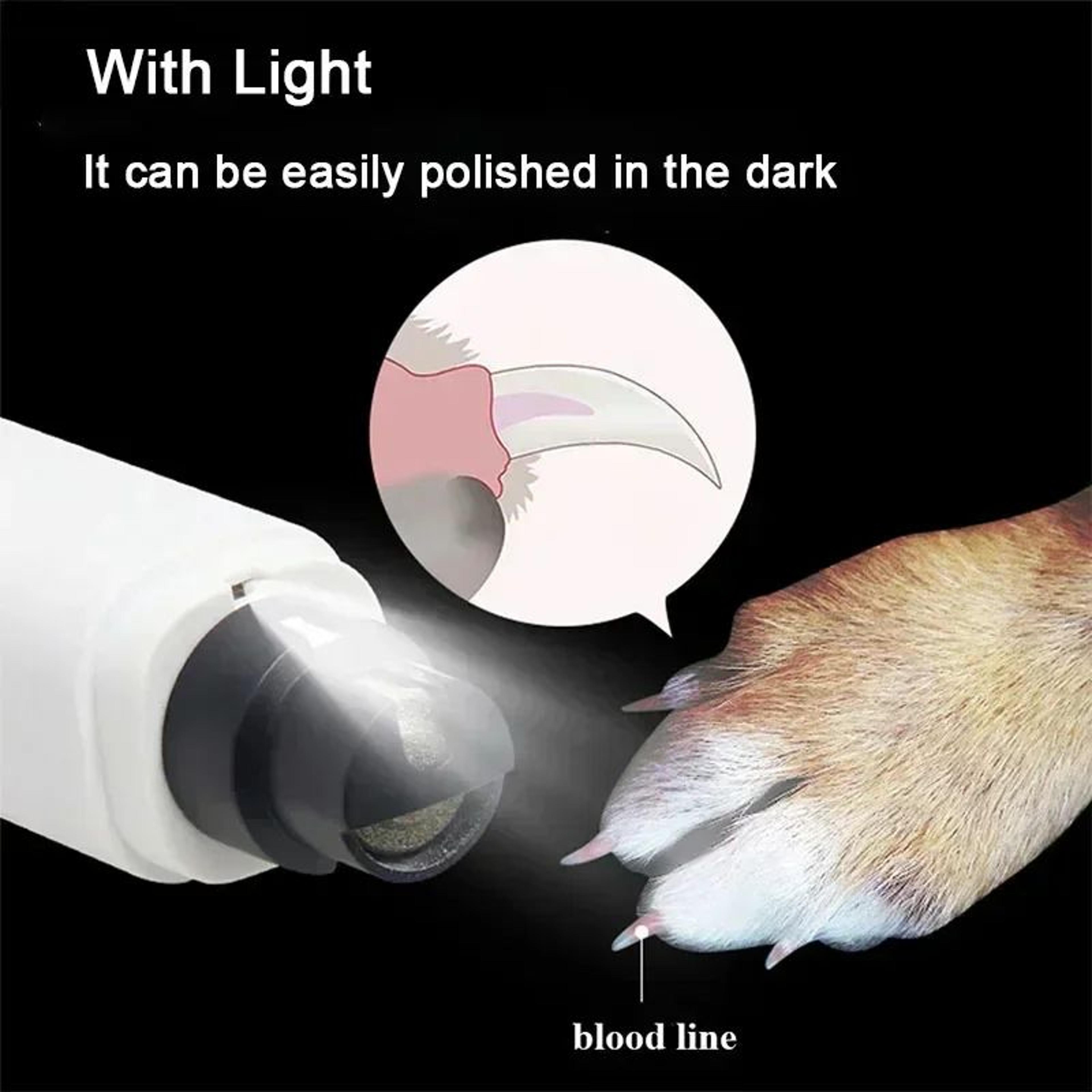 Electric Pet Nail Clippers Rechargeable Nail Grinder With LED Light For Dogs And Cats 2