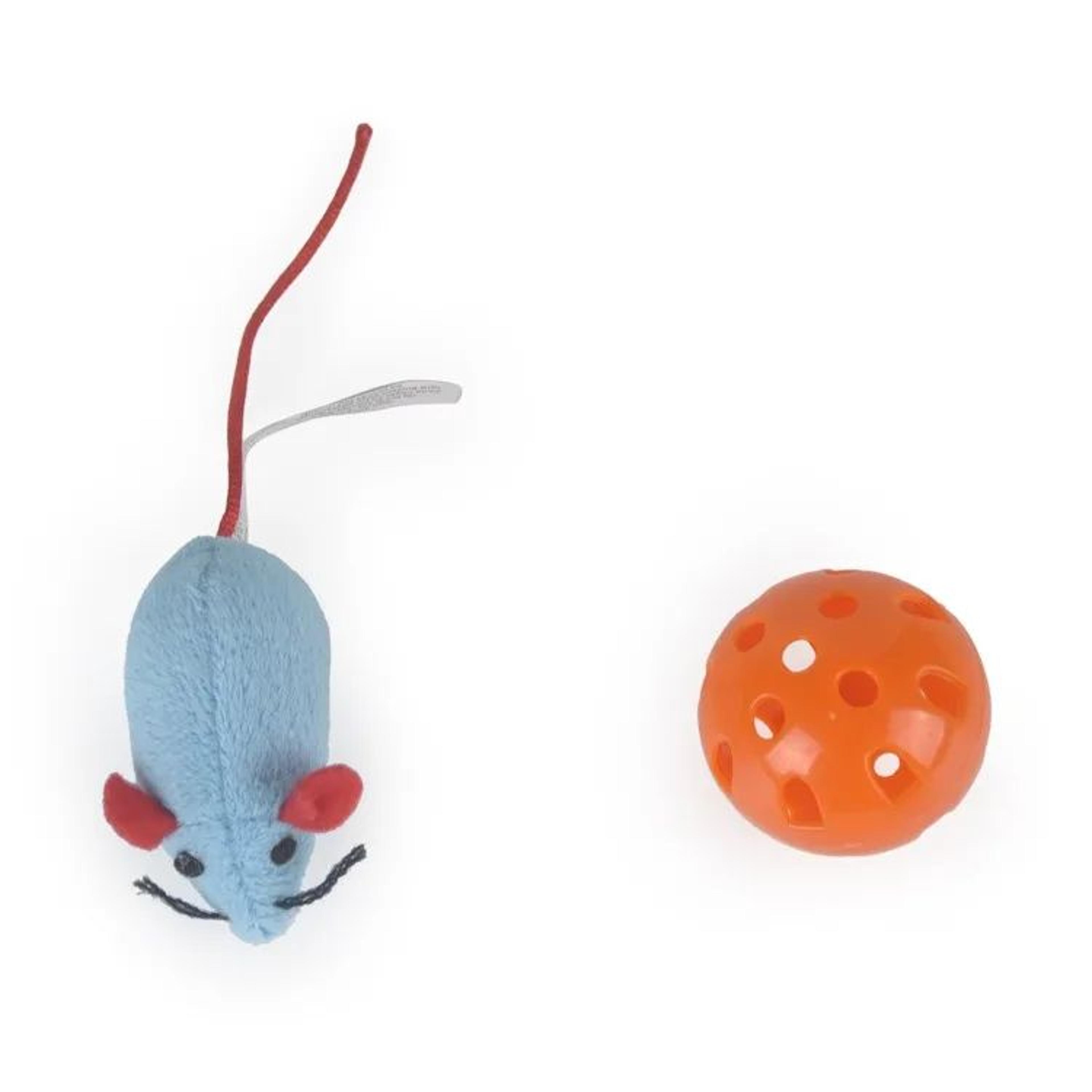 Folding Nine Hole Cat Tunnel Toy With Plush Mouse And Grab Ball 3