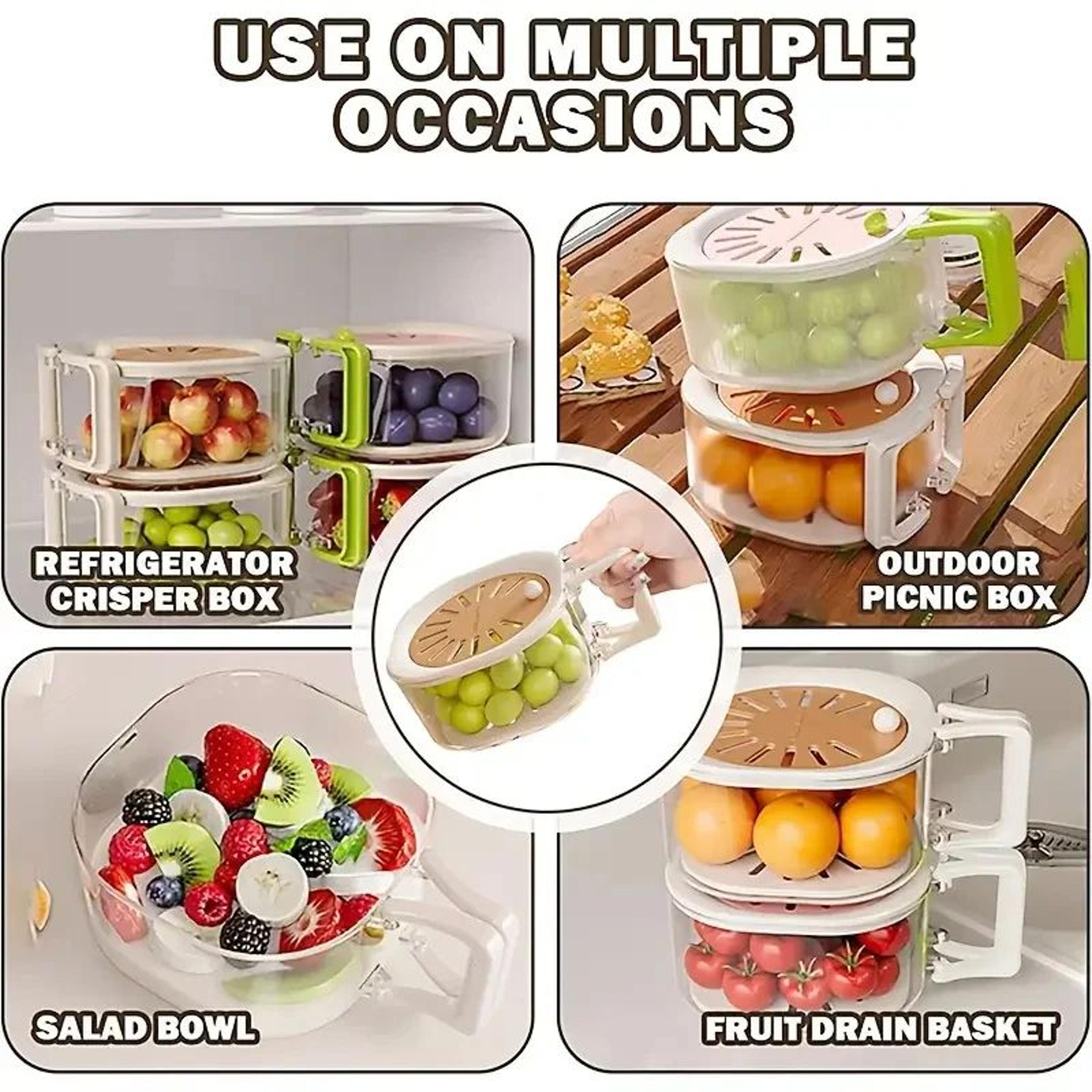 2 In 1 Double Layer Fruit Drainer Basket 5