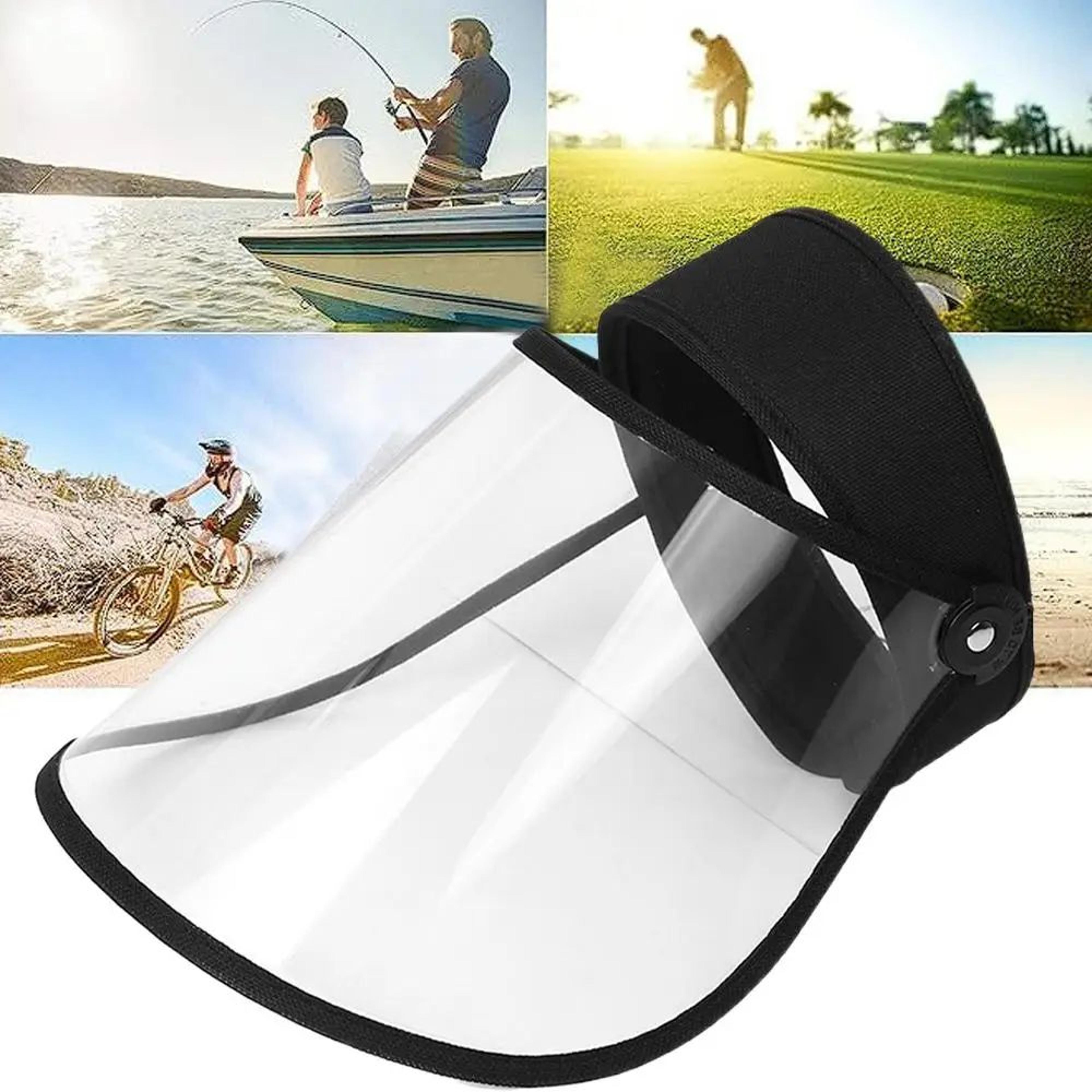 transparent face shield sun hat