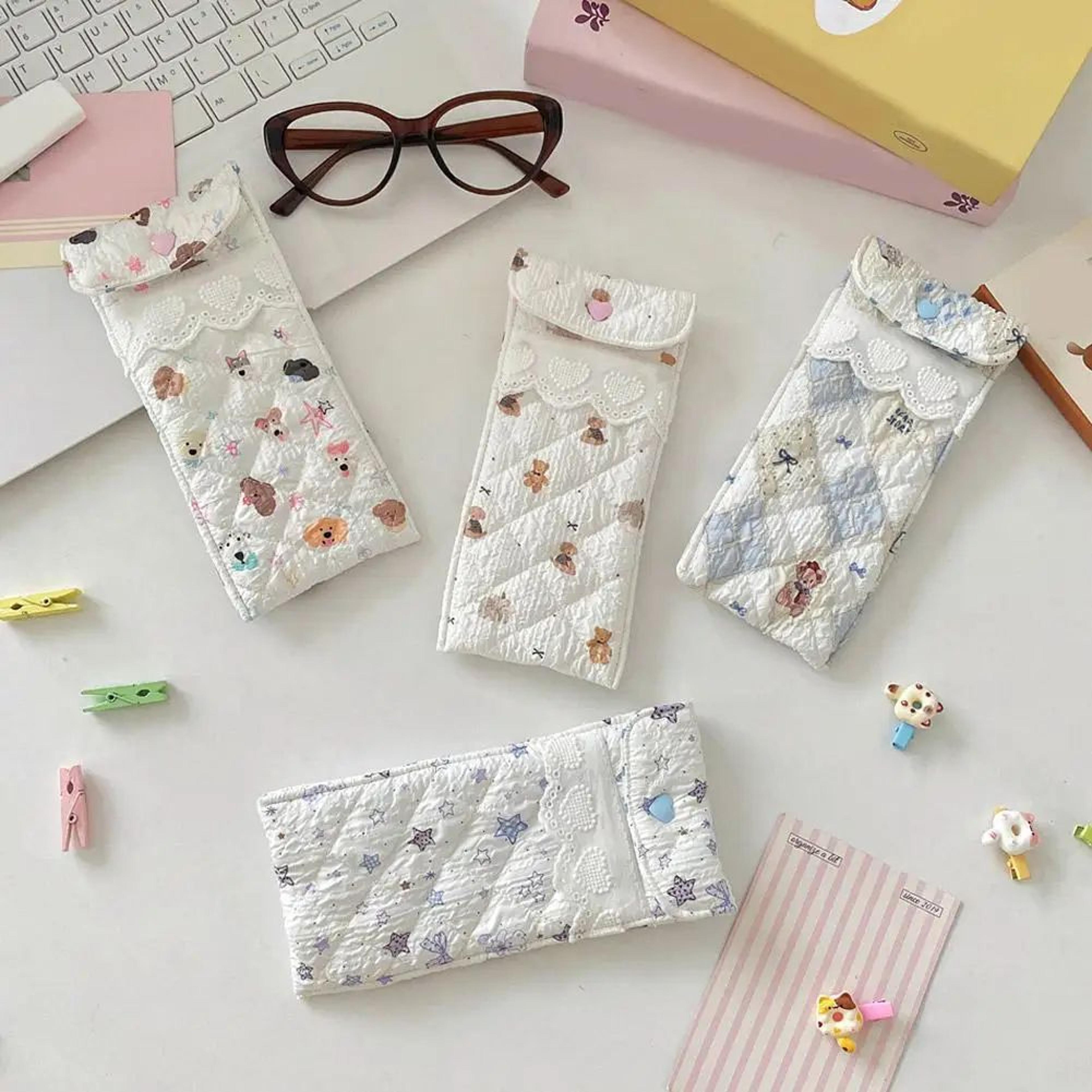 cute cartoon soft glasses case