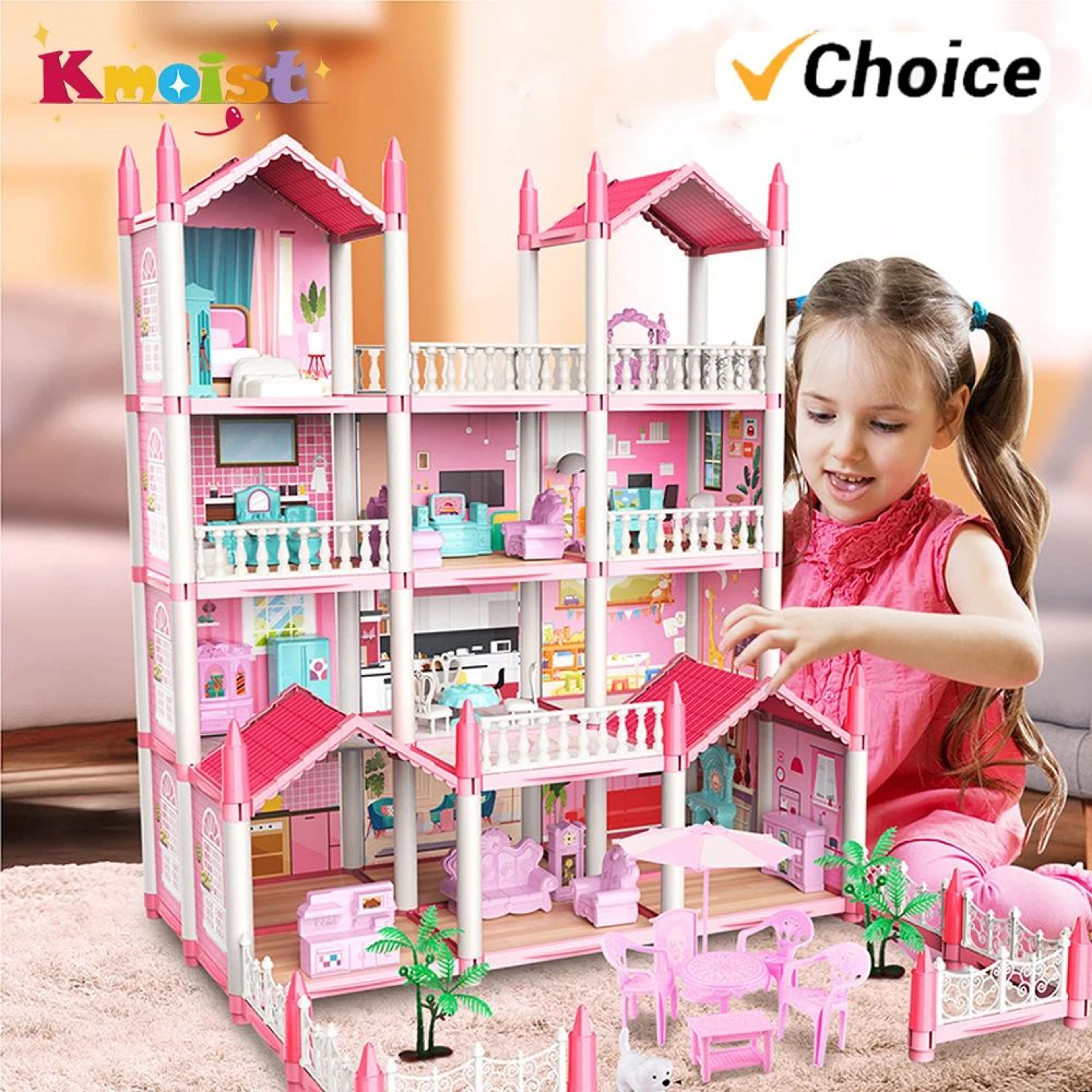 3d diy dream princess castle villa doll house