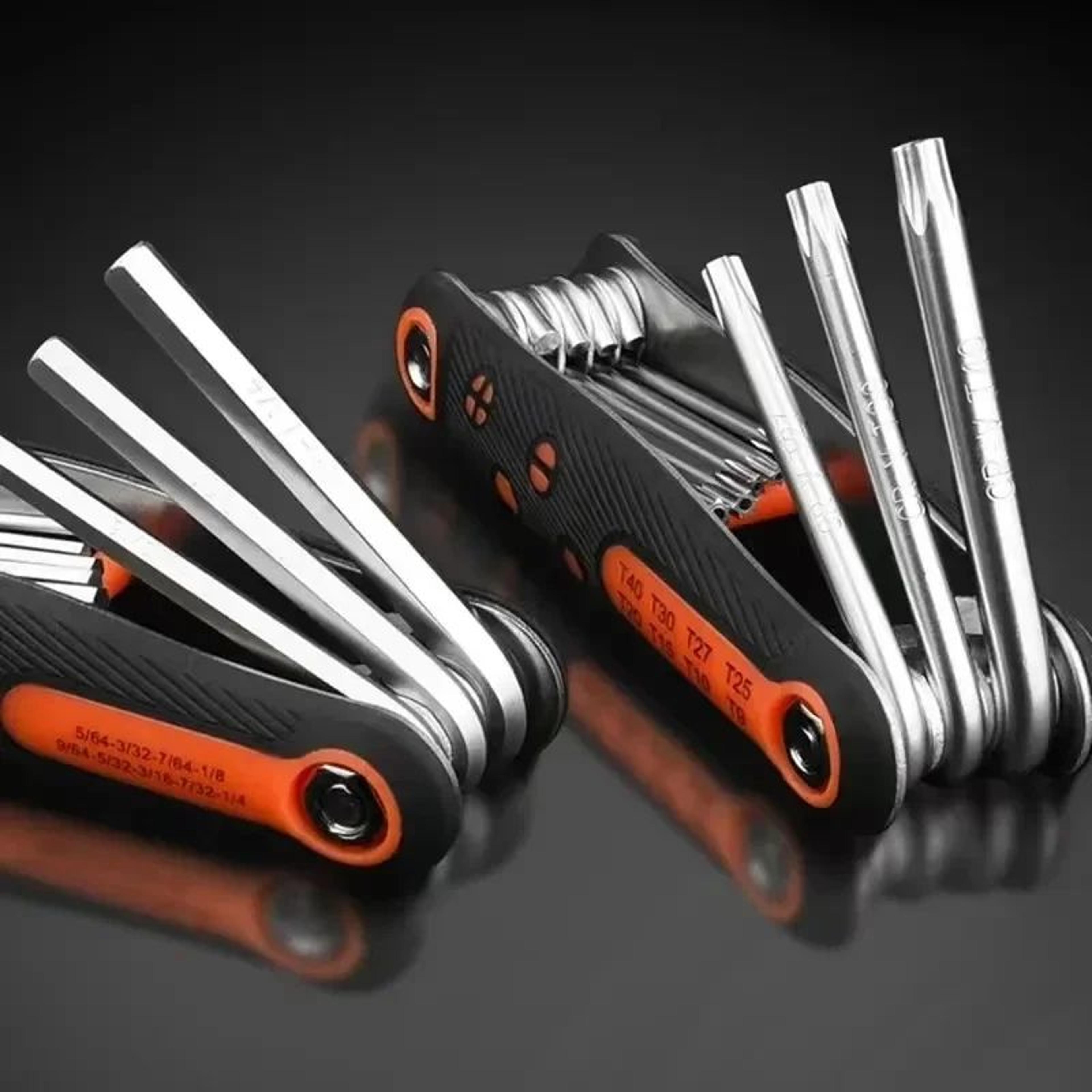 folding allen key torx wrench set