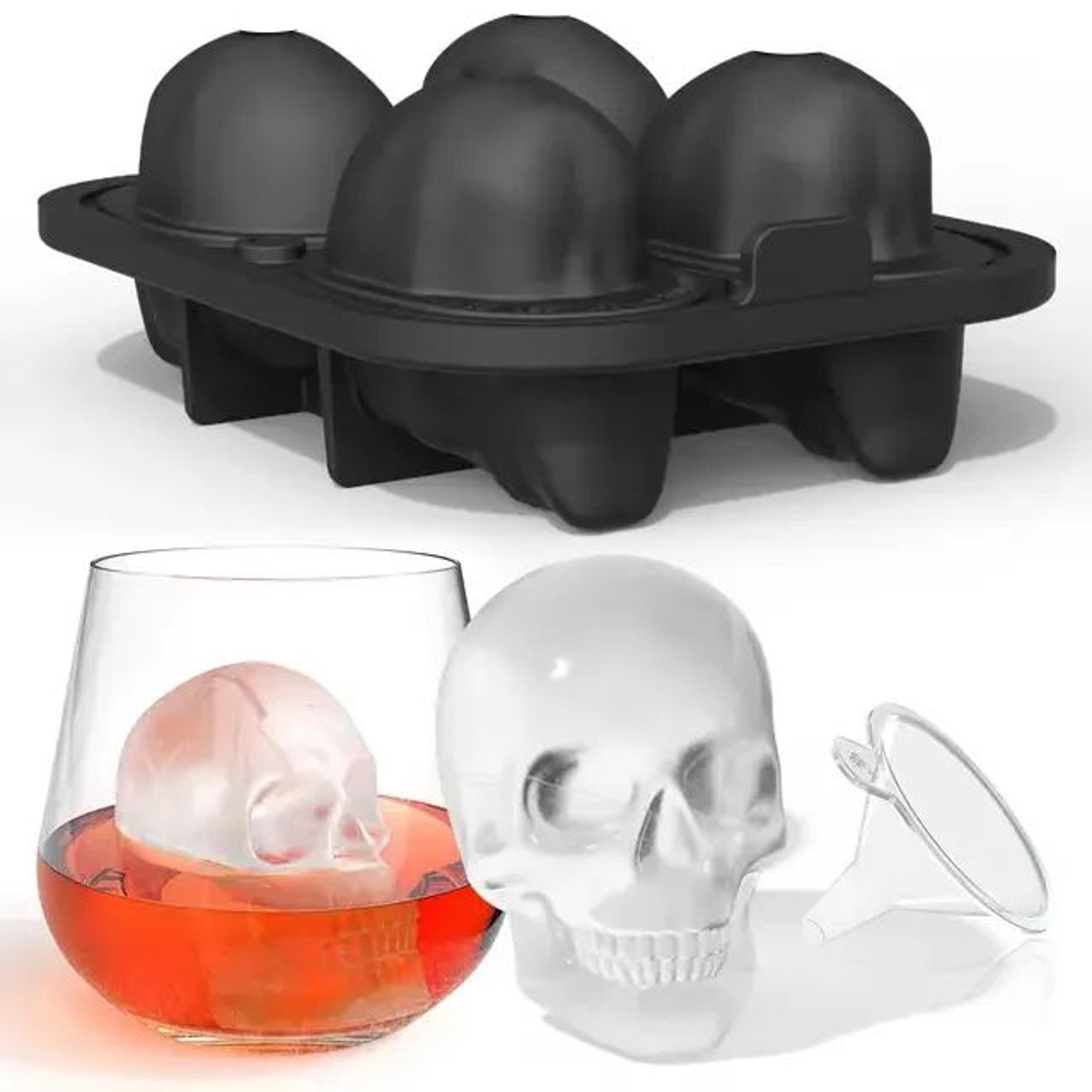 extra large 3d skull ice cube mold