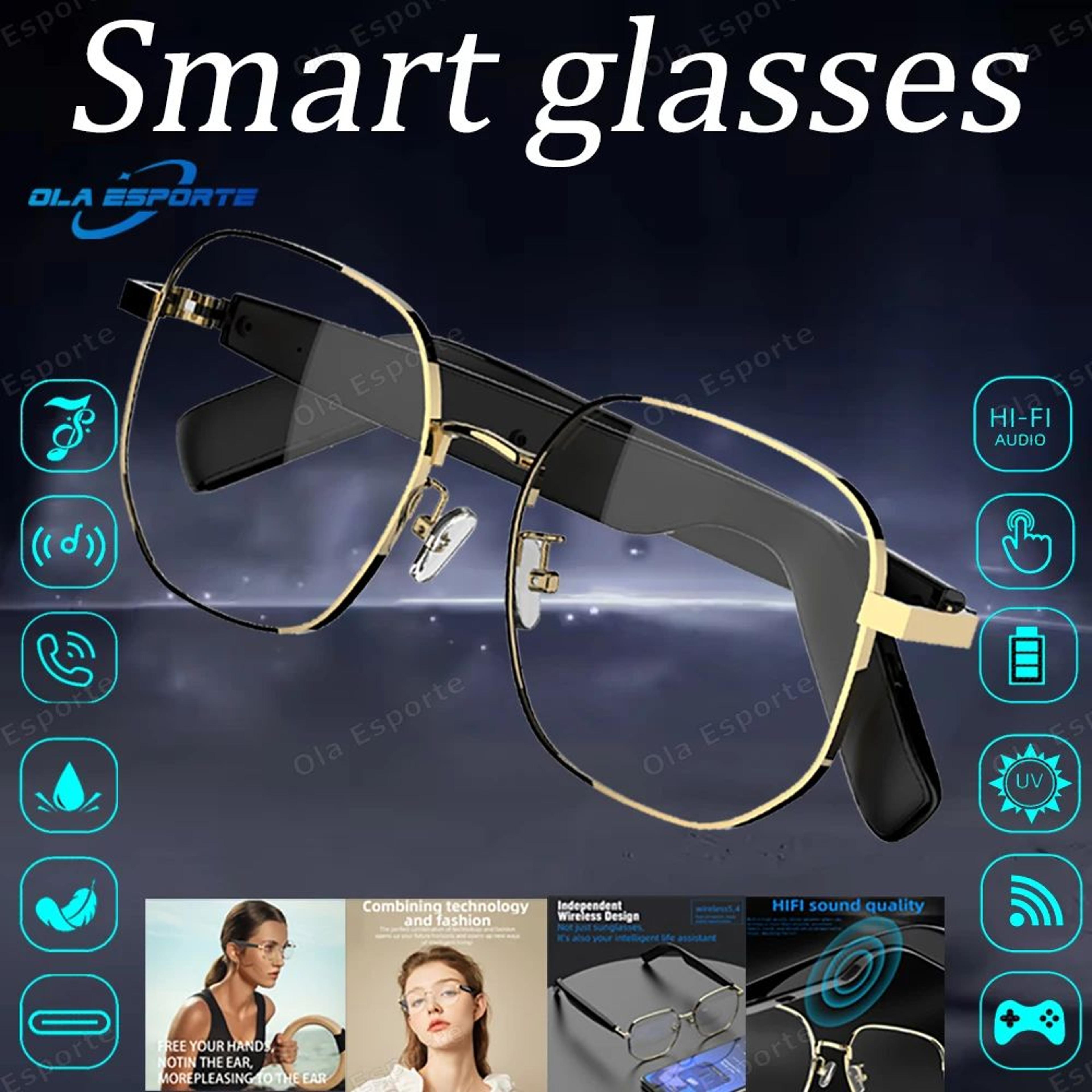 bluetooth audio smart glasses with anti blue light lenses
