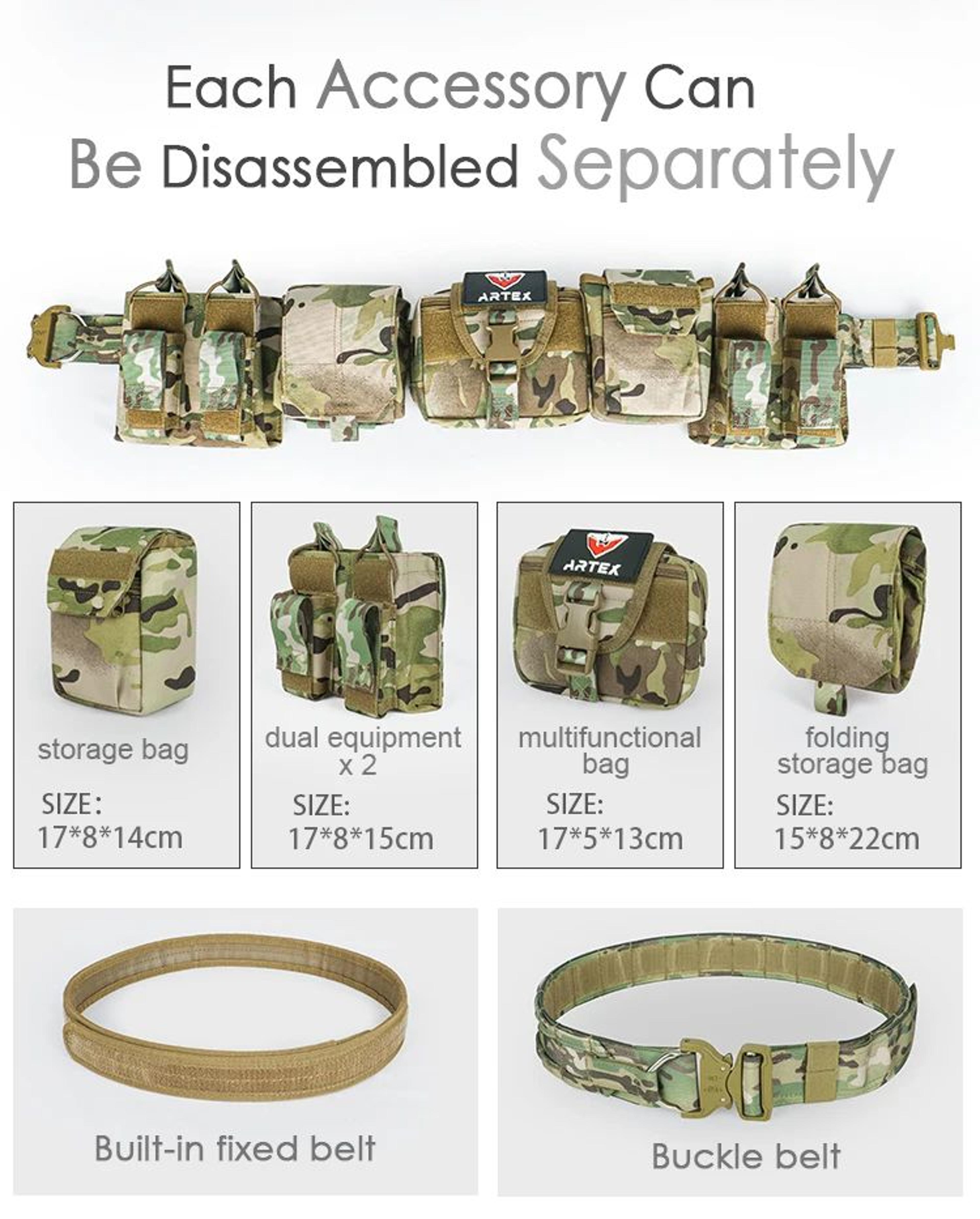 Outdoor Tactical Battle Duty Belt Set 6