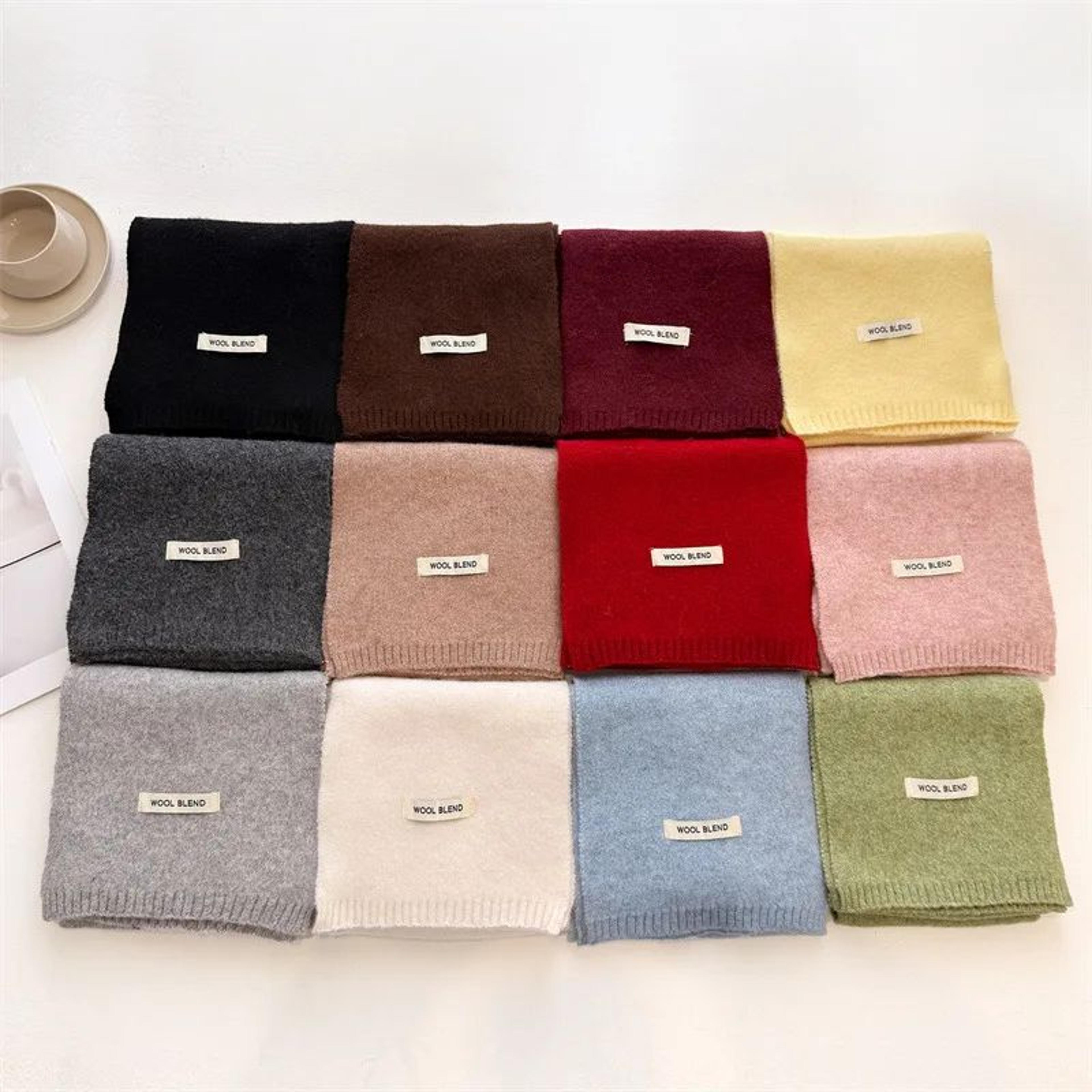 womens winter scarf layered with coat for cold weather
