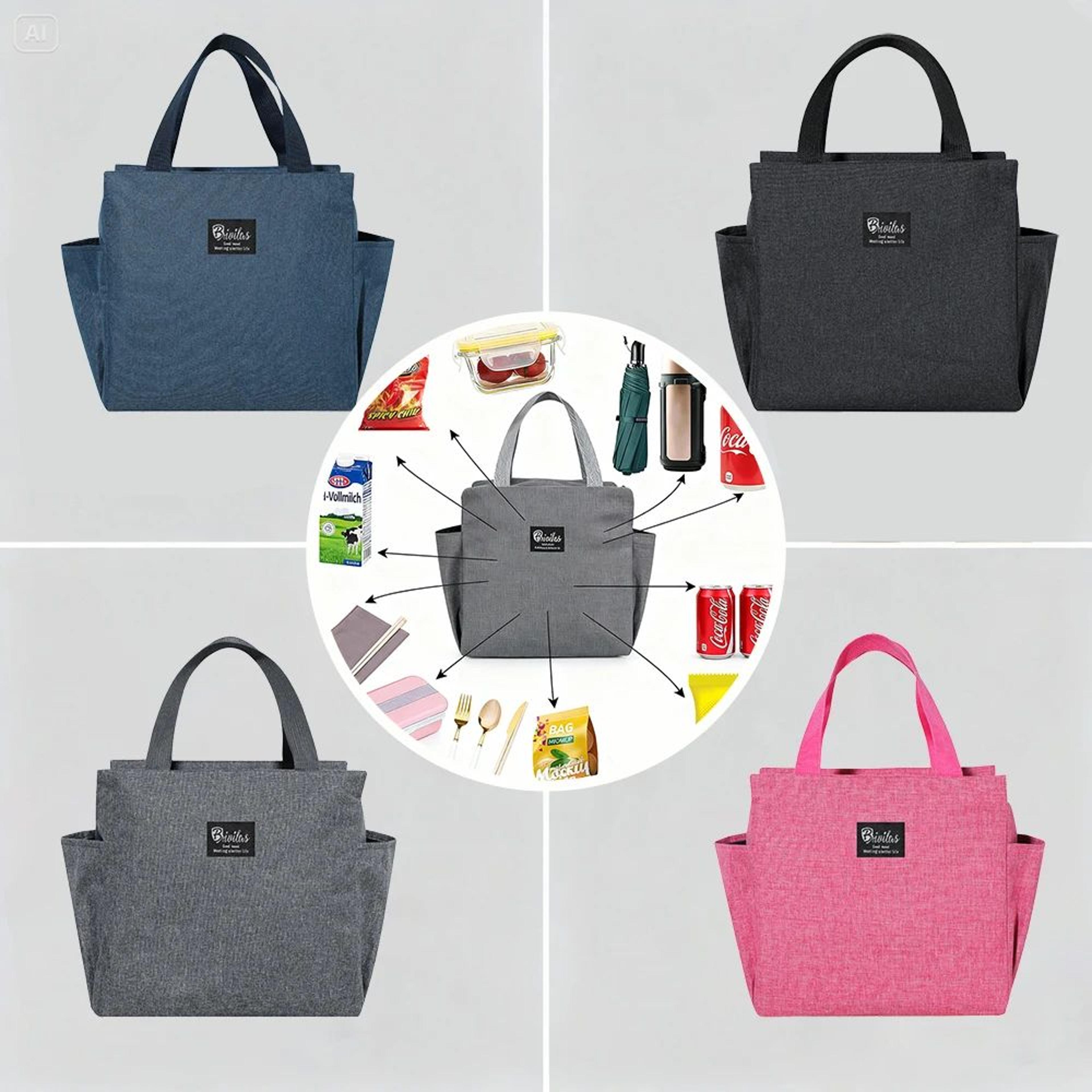 large capacity insulated lunch bag unisex