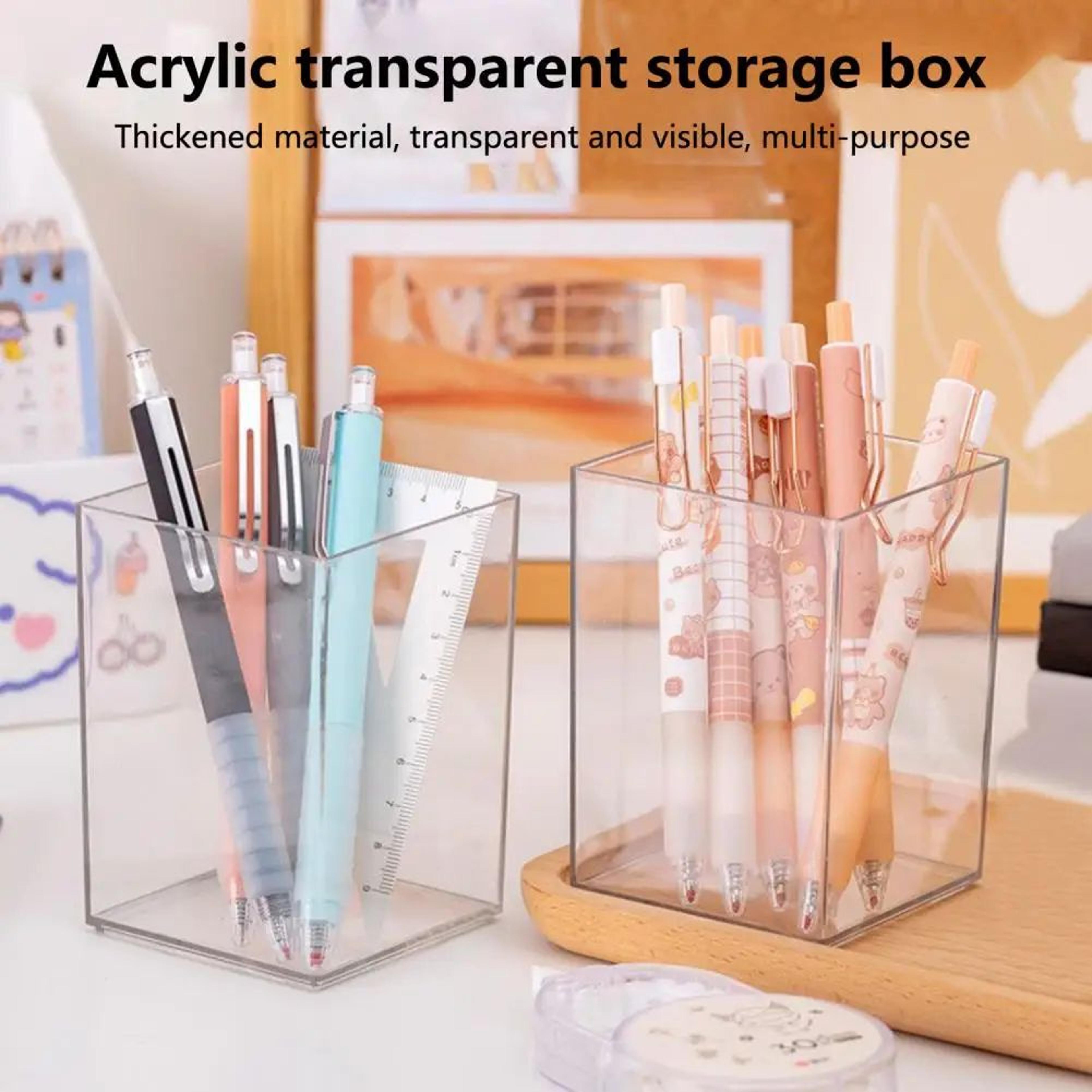clear acrylic pen and brush organizer