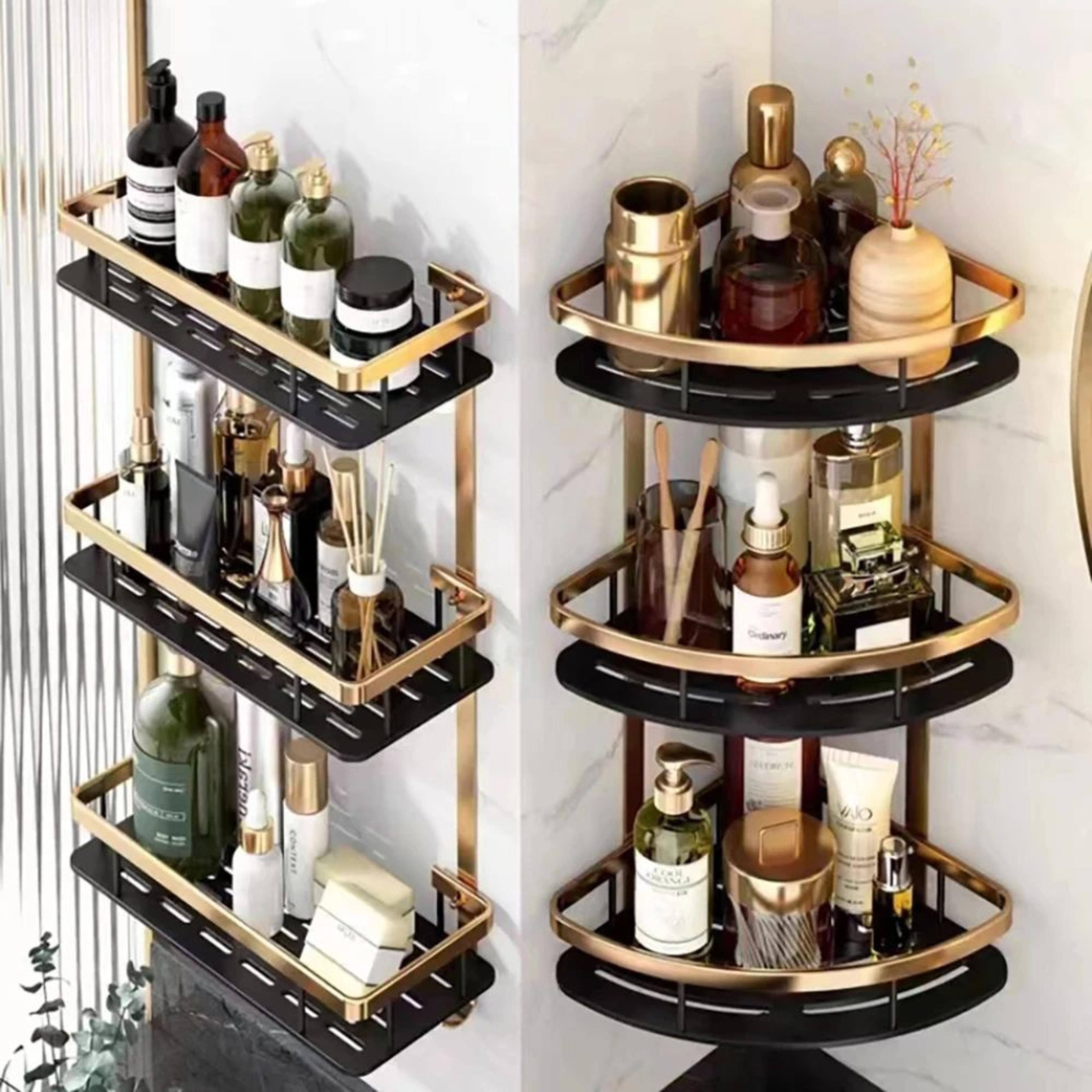 wall mounted bathroom storage shelf