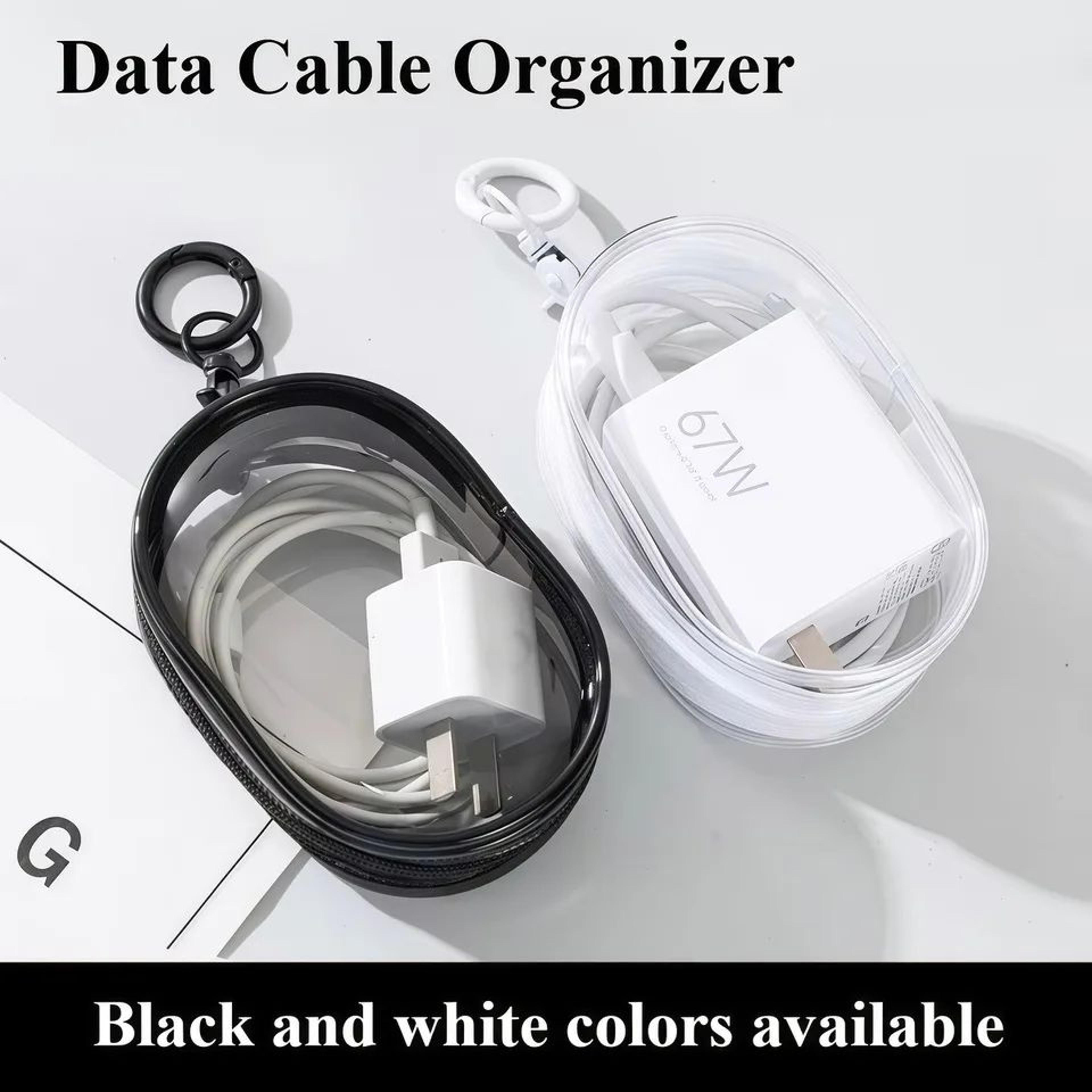 mini clear zipper storage bag keychain