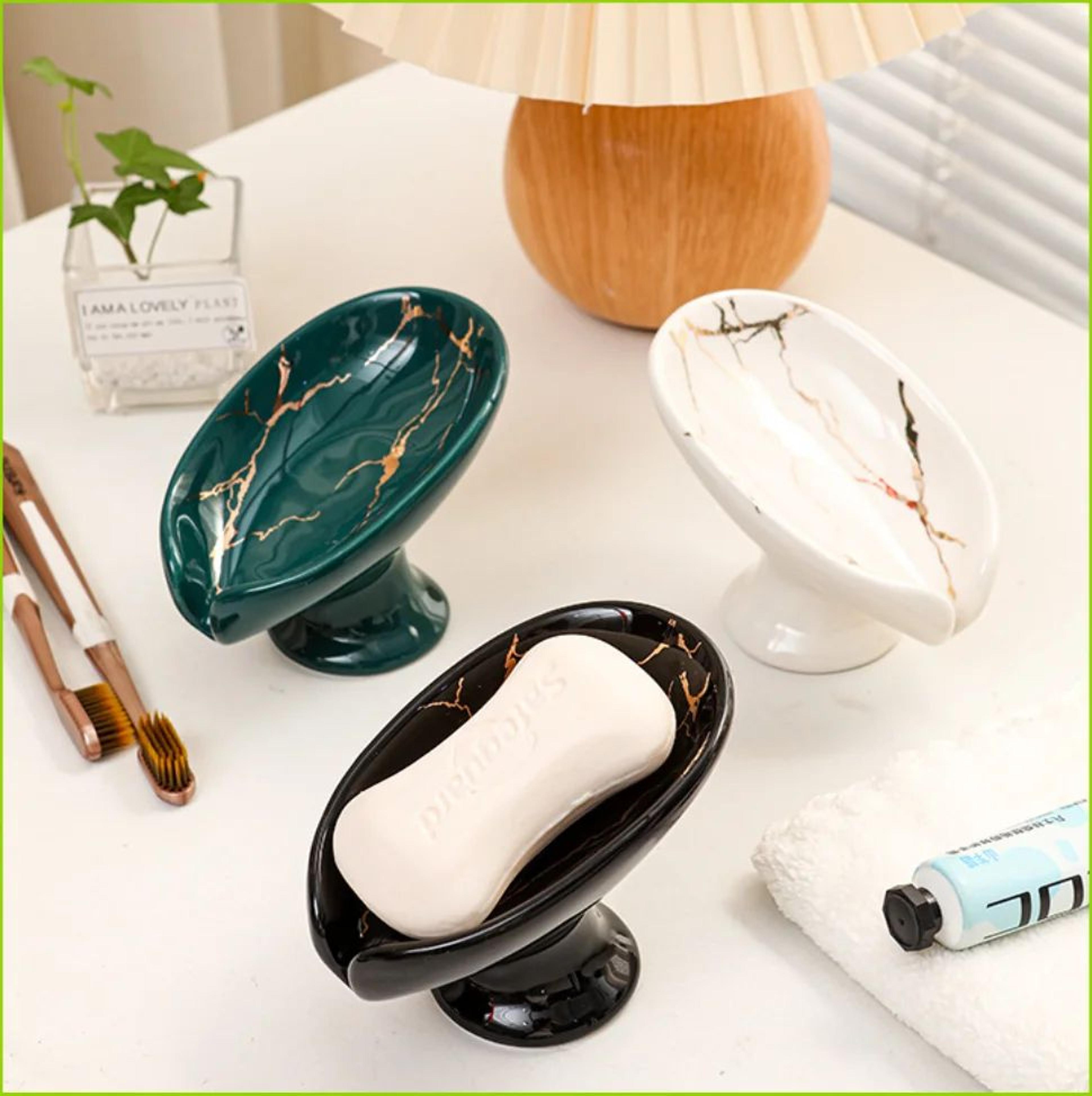 Ceramic Leaf Shape Soap Holder Dish 7