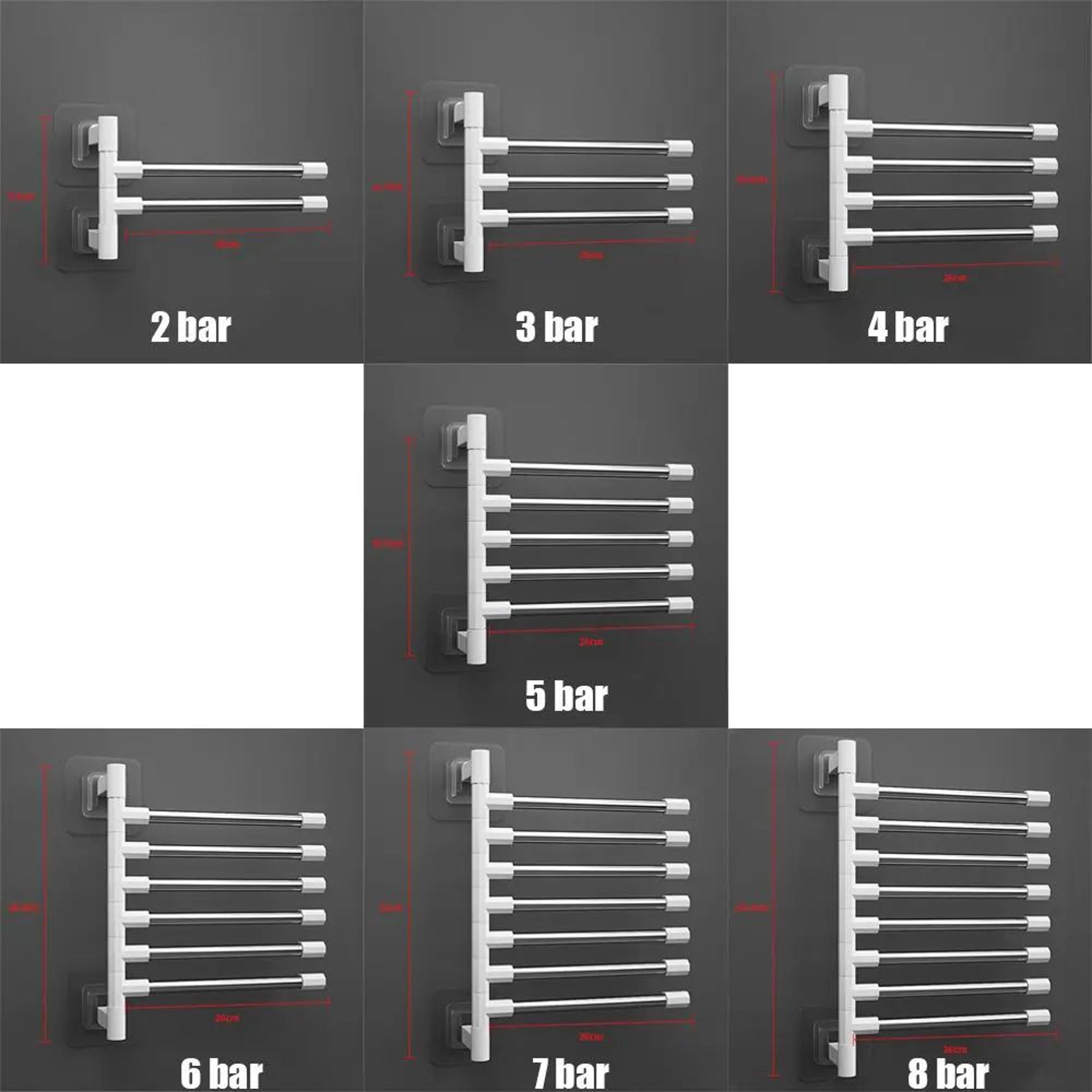 Aluminum Swing Arm Wall Mounted Towel Rack 4