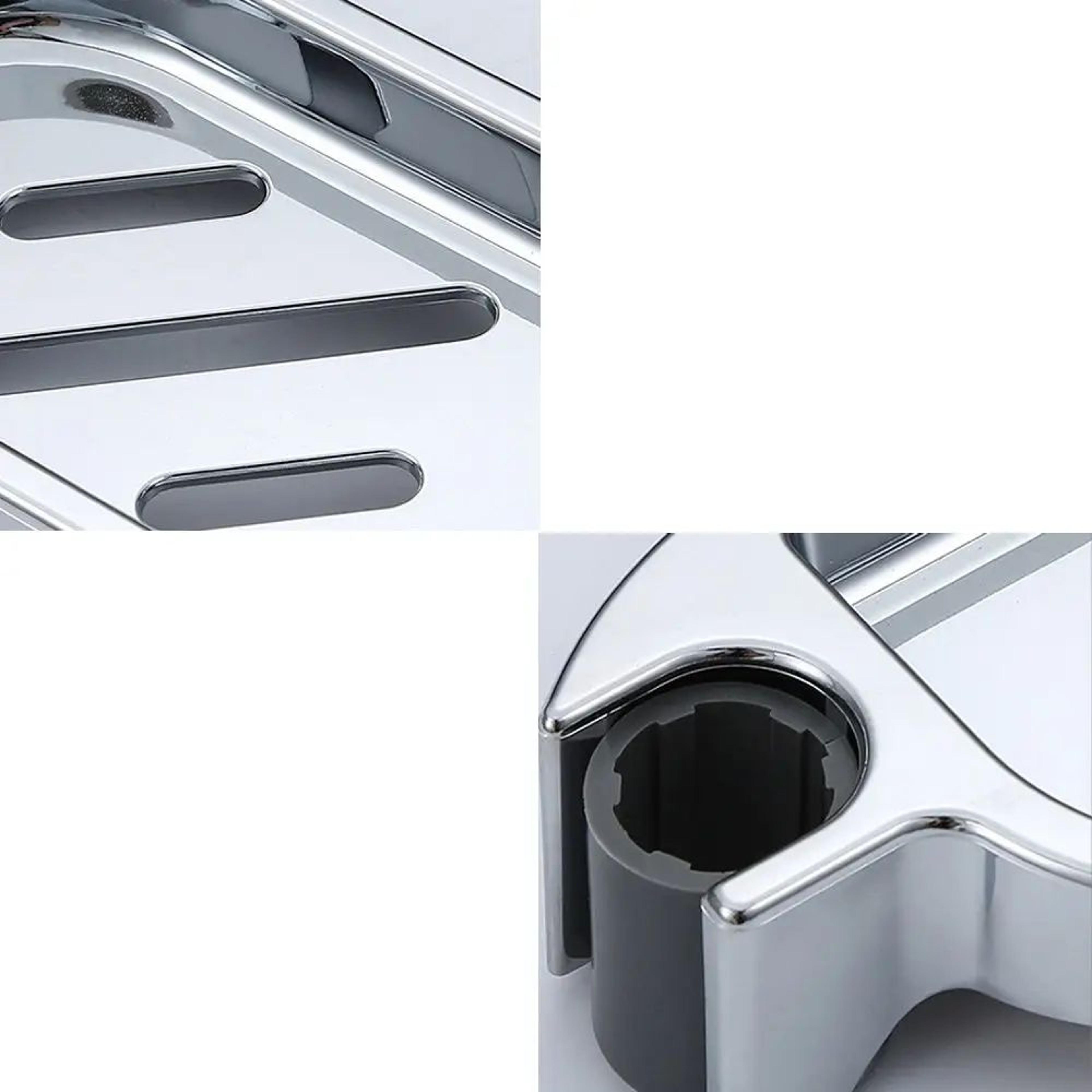 Adjustable Shower Rail Soap Dish Holder 7