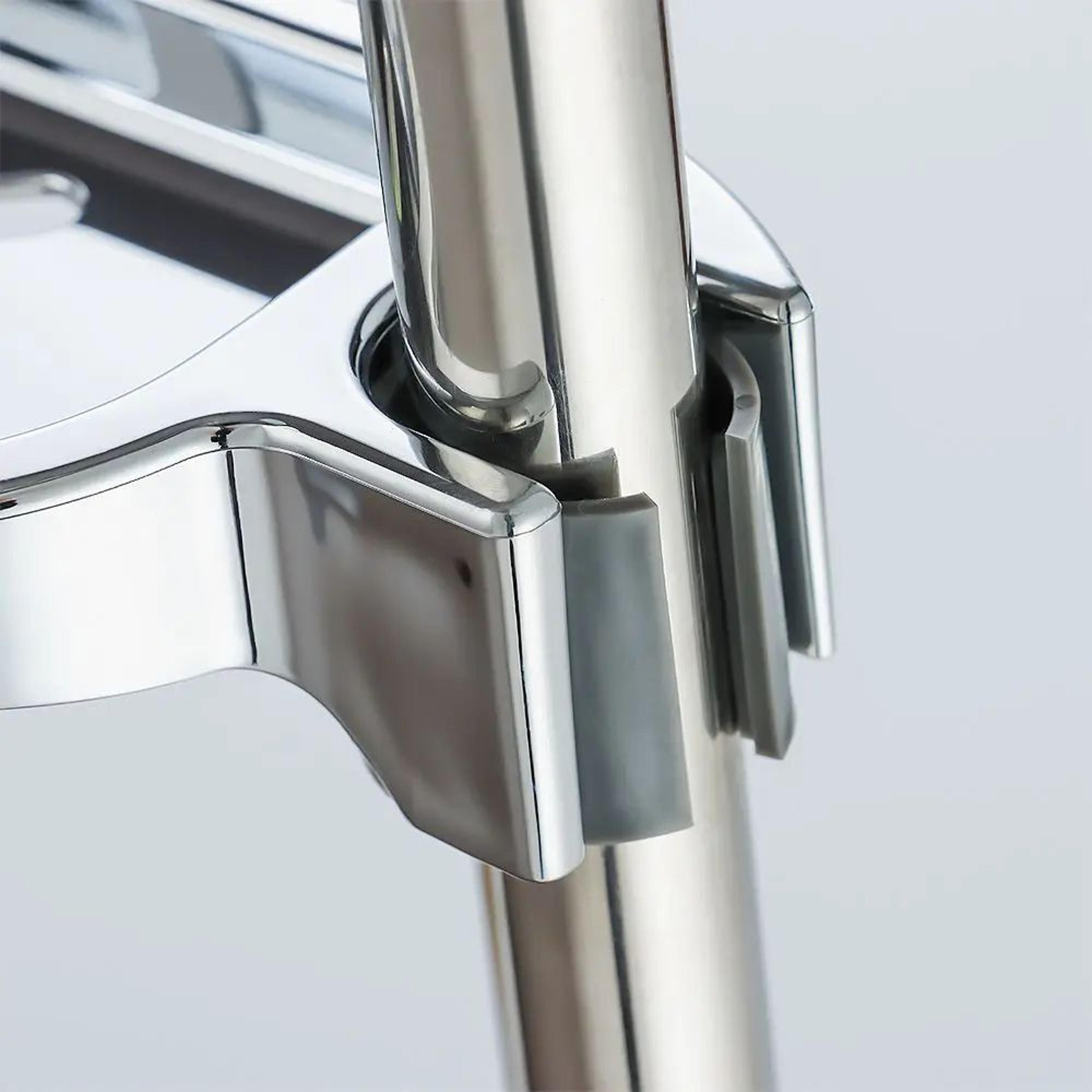 Adjustable Shower Rail Soap Dish Holder 8