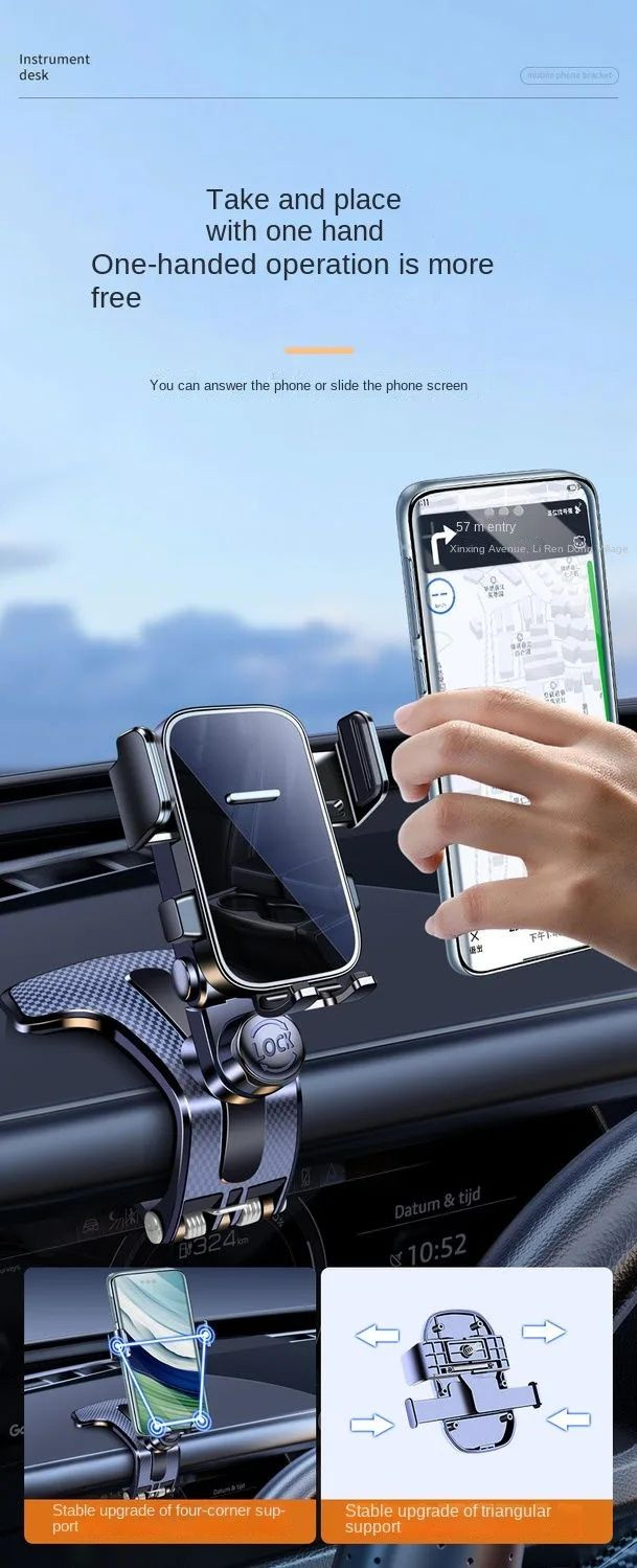 Multifunction Dashboard Car Phone Holder 6