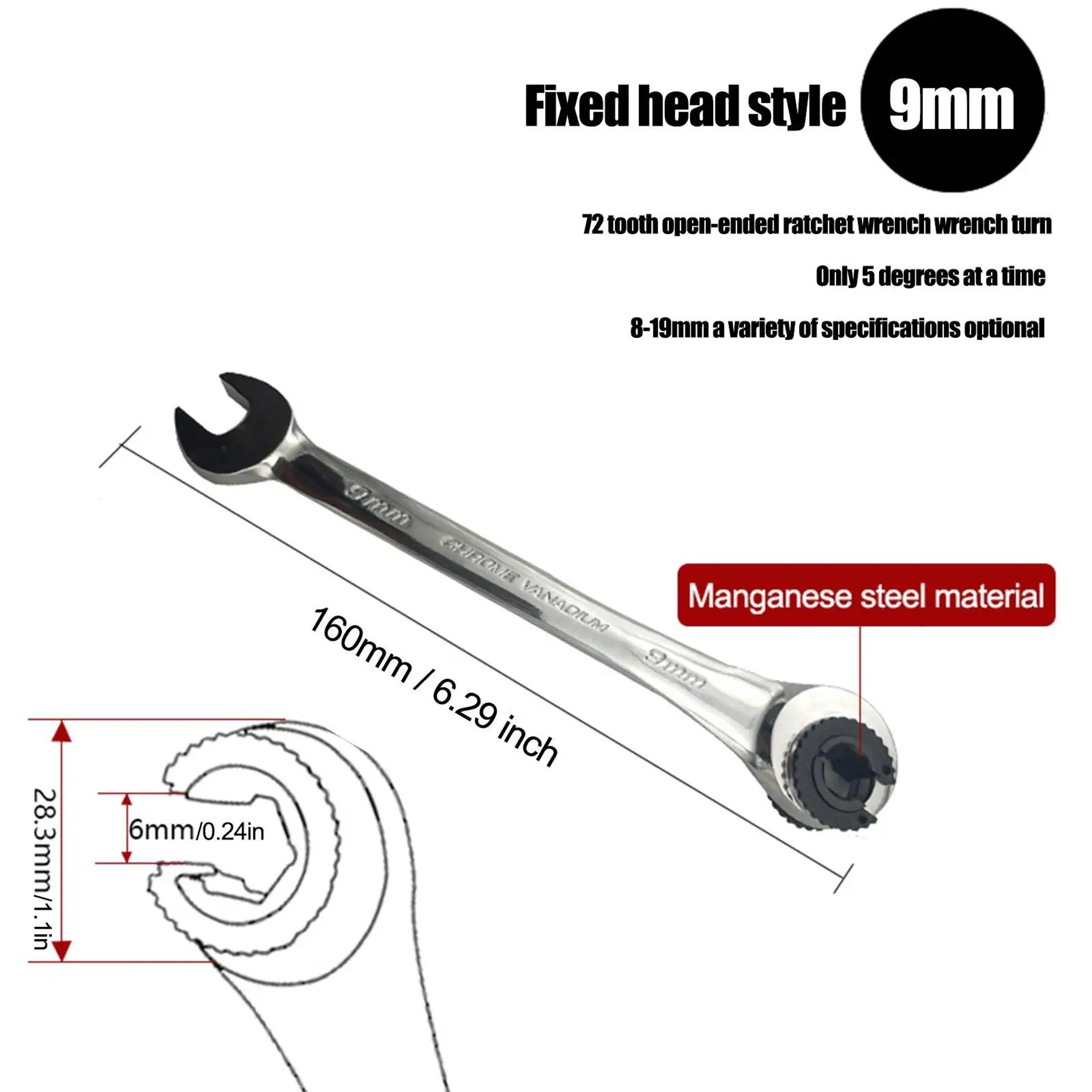 Ratcheting Combination Wrench Tool 18