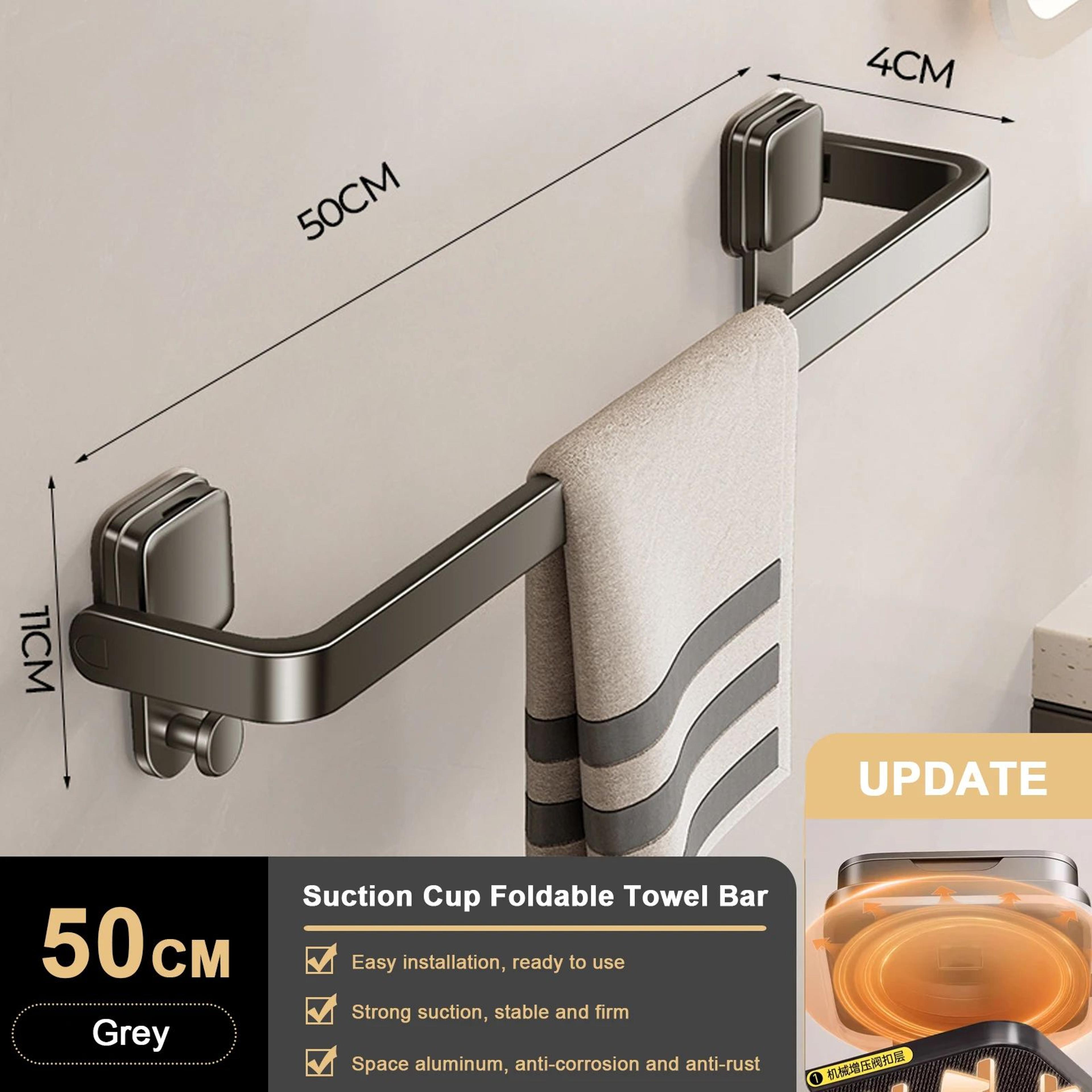 Suction Cup Folding Bathroom Towel Rack 10