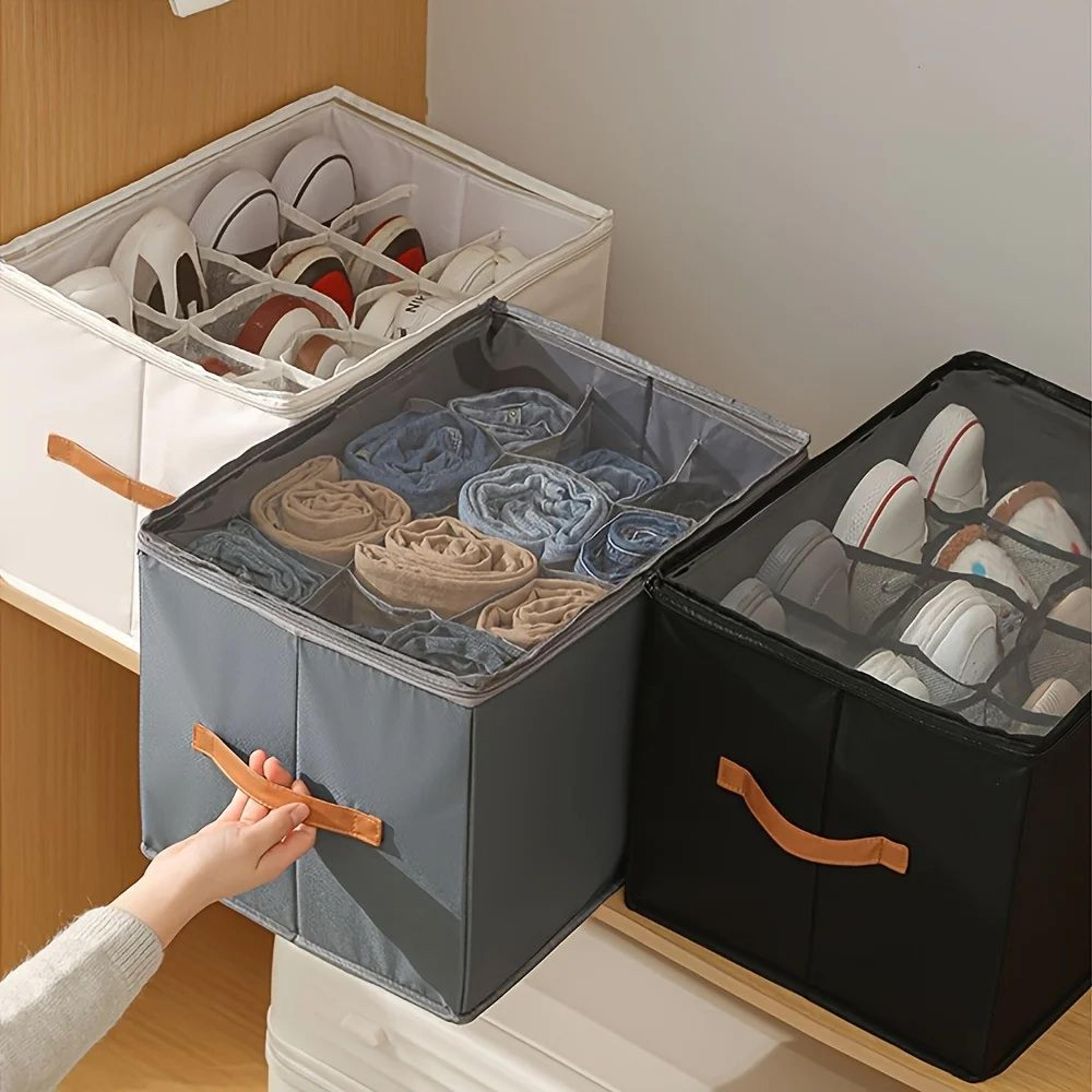 foldable multi grid shoe storage box