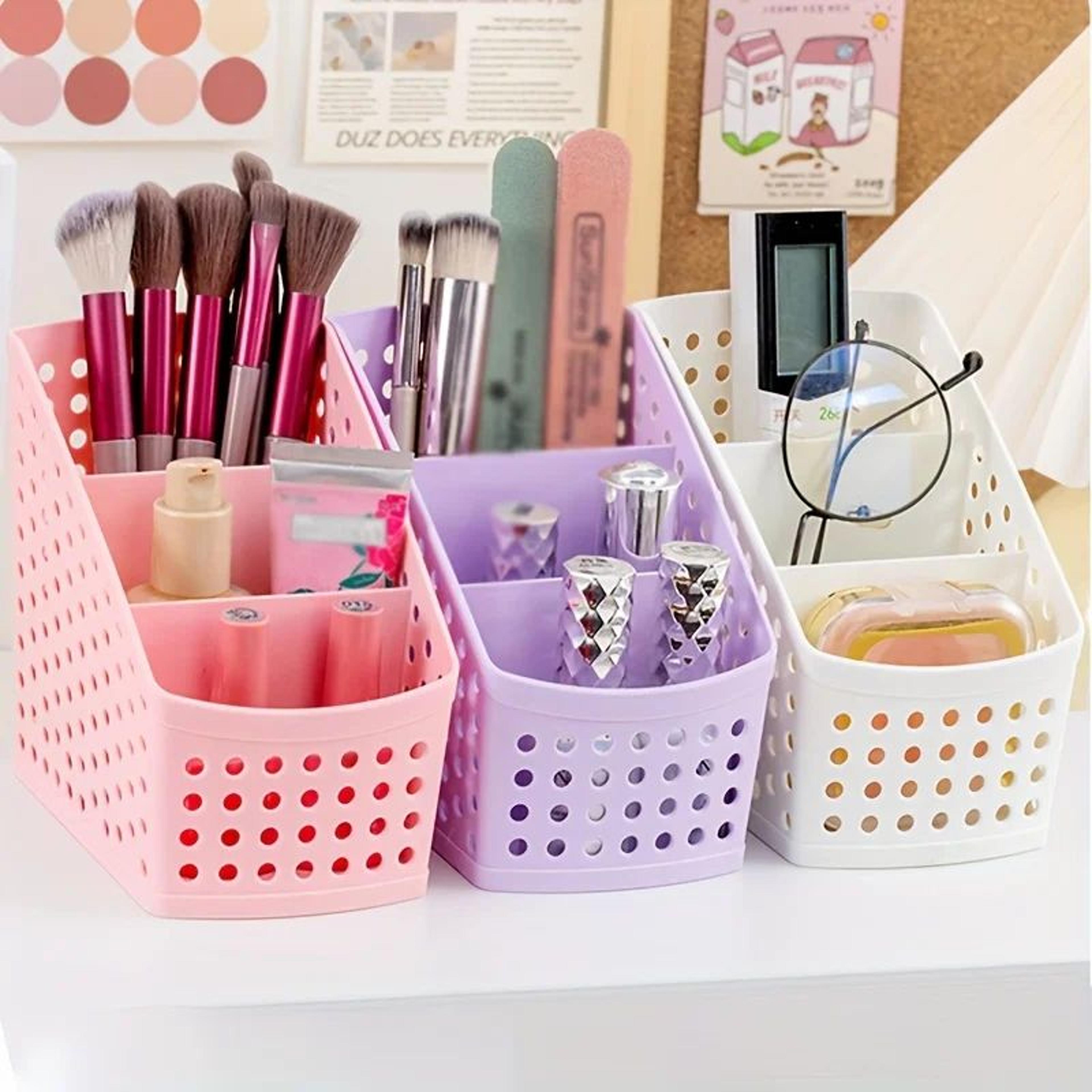 desktop makeup and stationery organizer