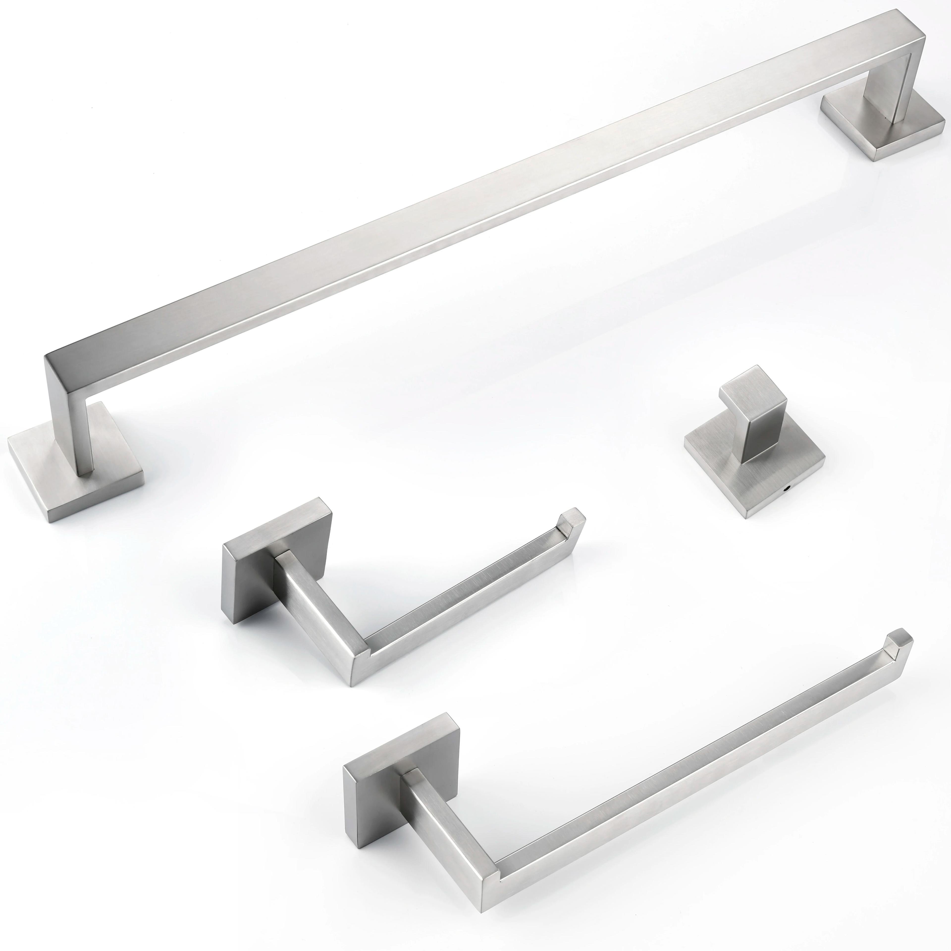 Brushed Steel Bathroom Hardware Set 16
