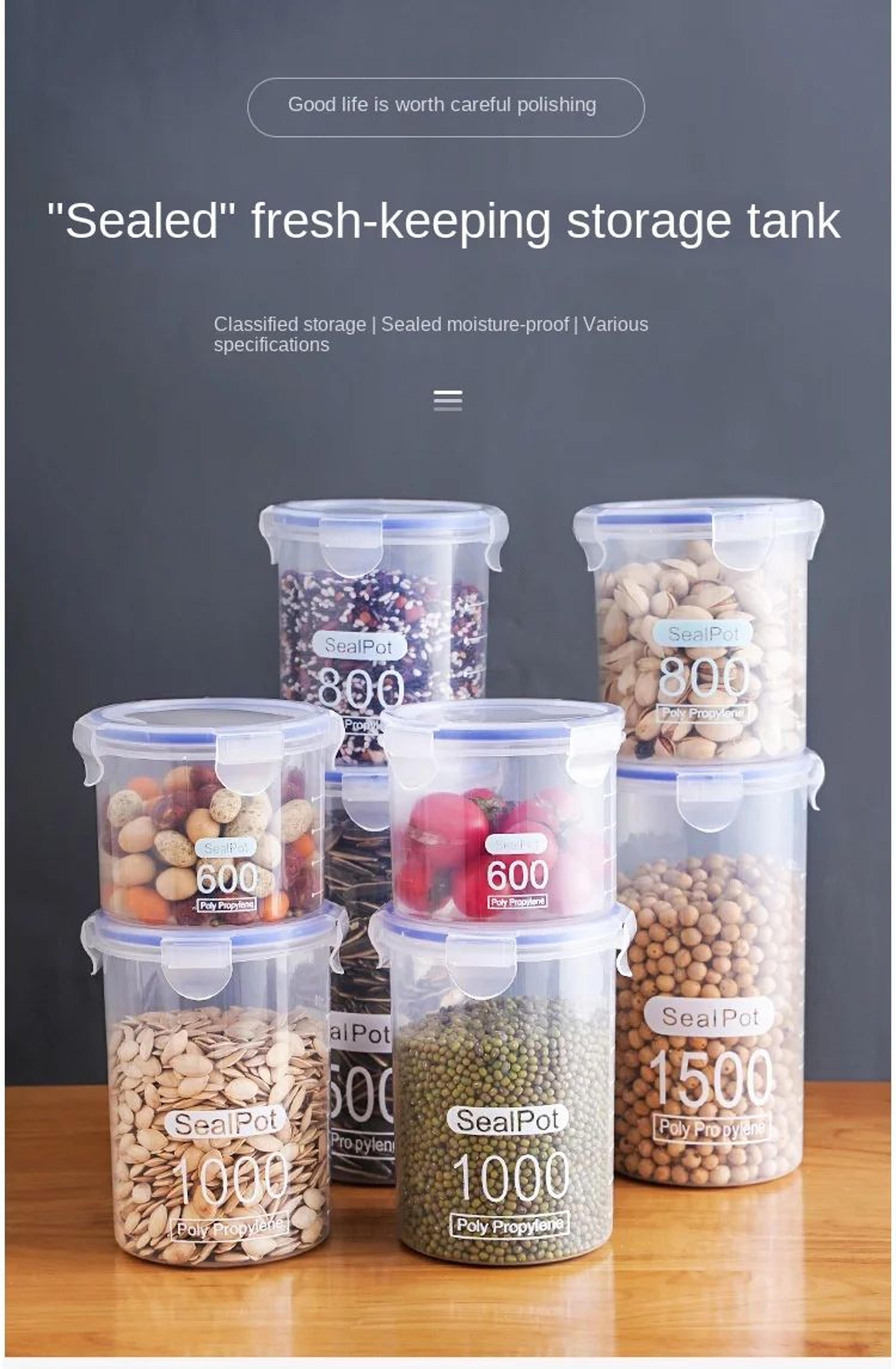 Transparent Airtight Food Storage Jar Set 6