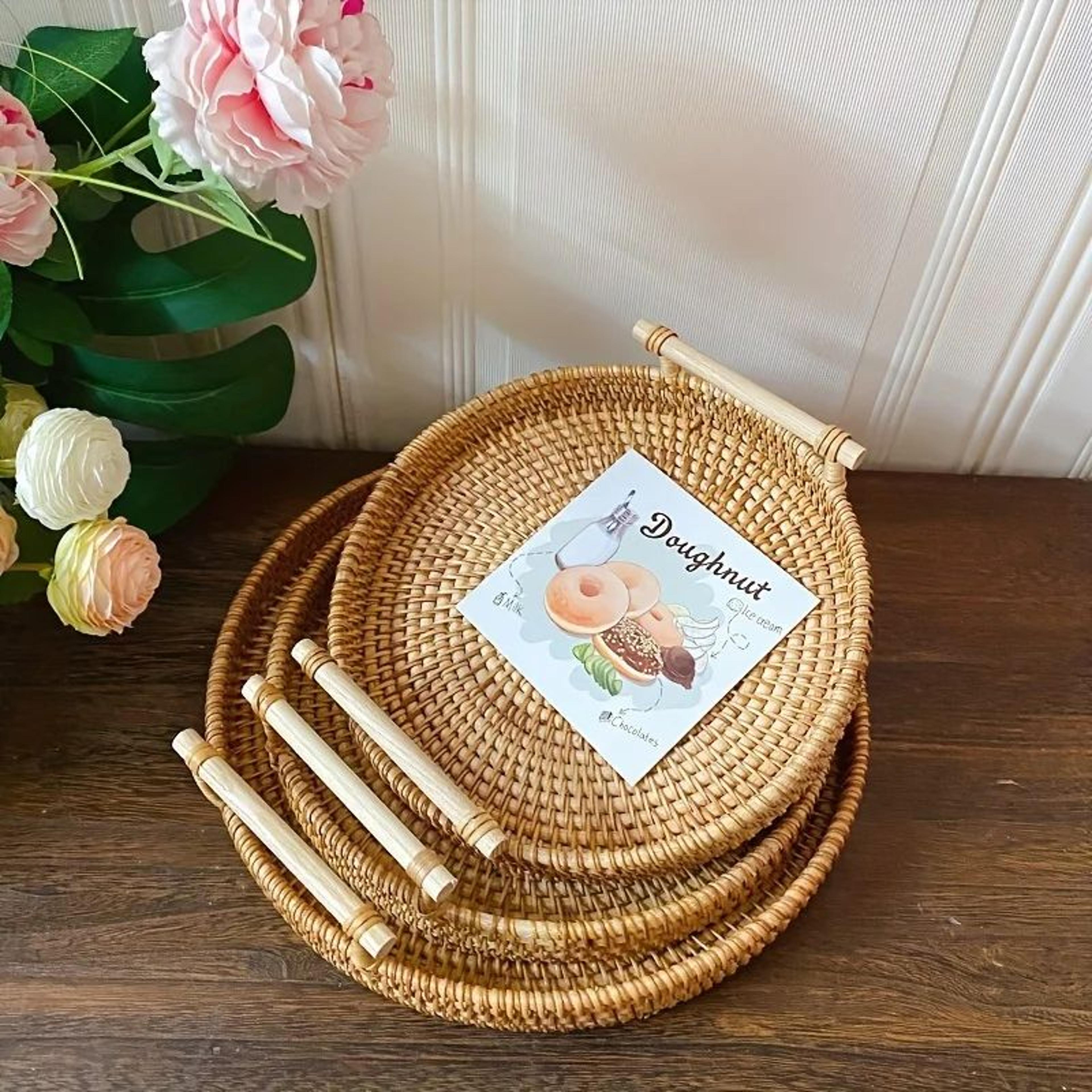 Handwoven Rattan Storage Basket With Lid 4