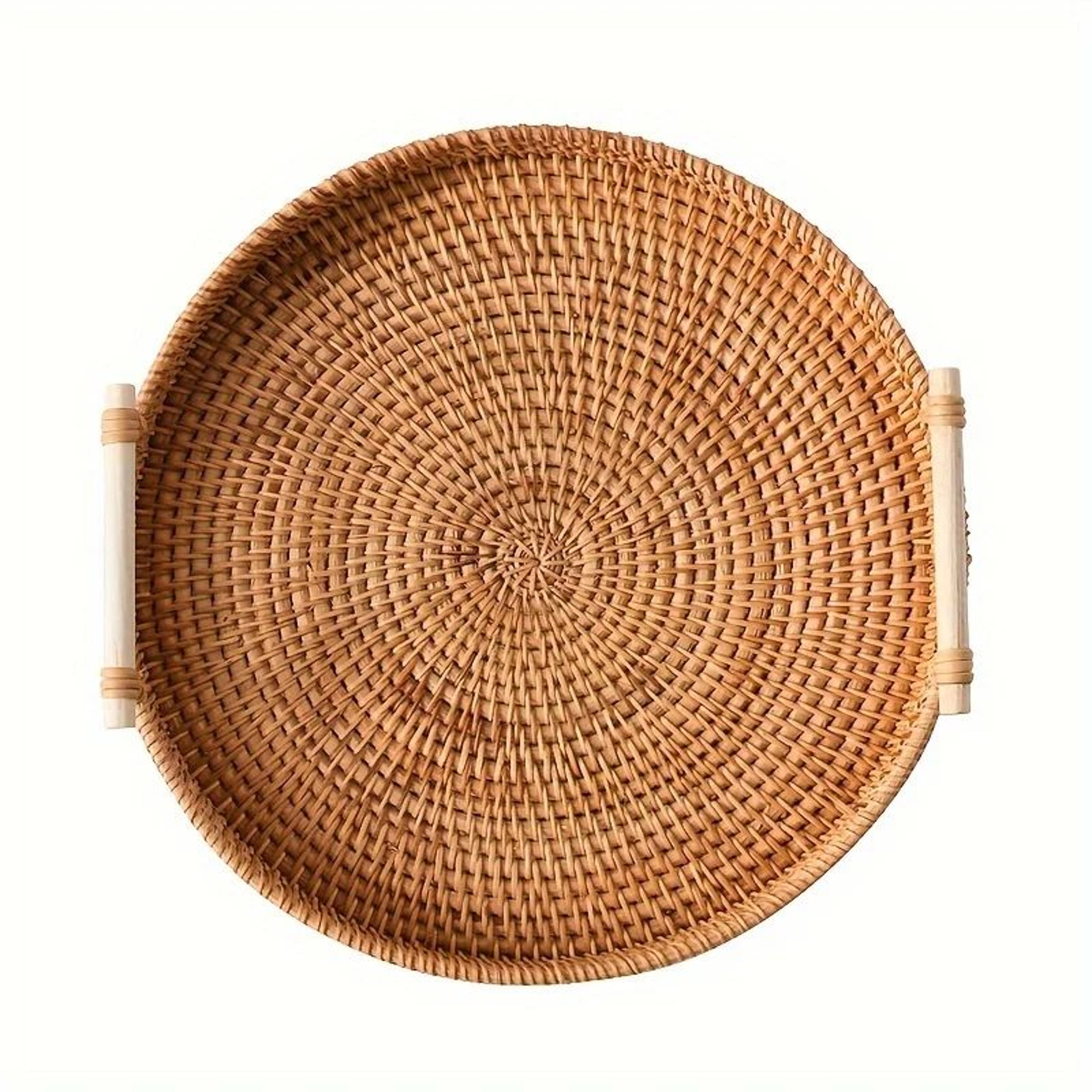 Handwoven Rattan Storage Basket With Lid 7
