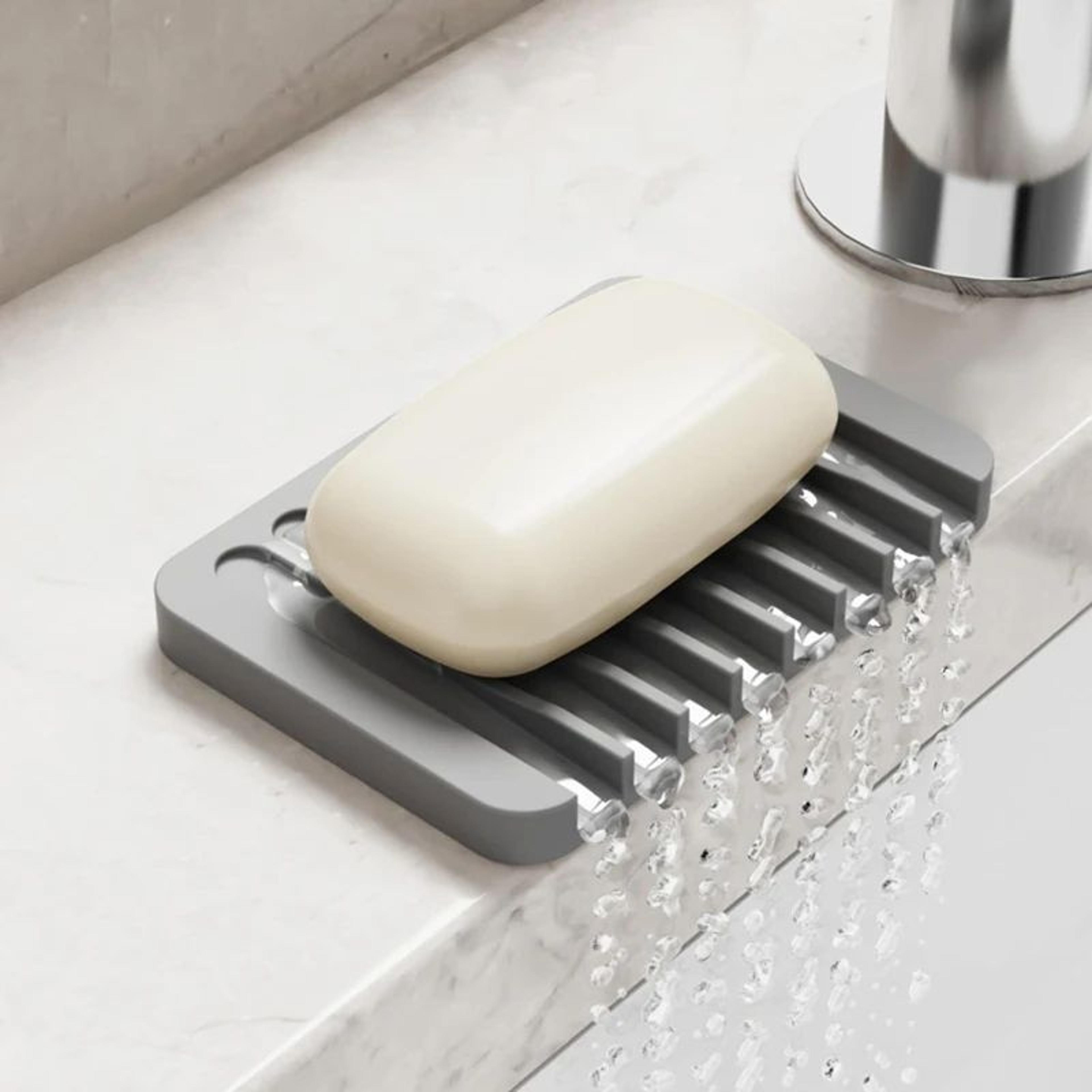 silicone self draining soap holder mat
