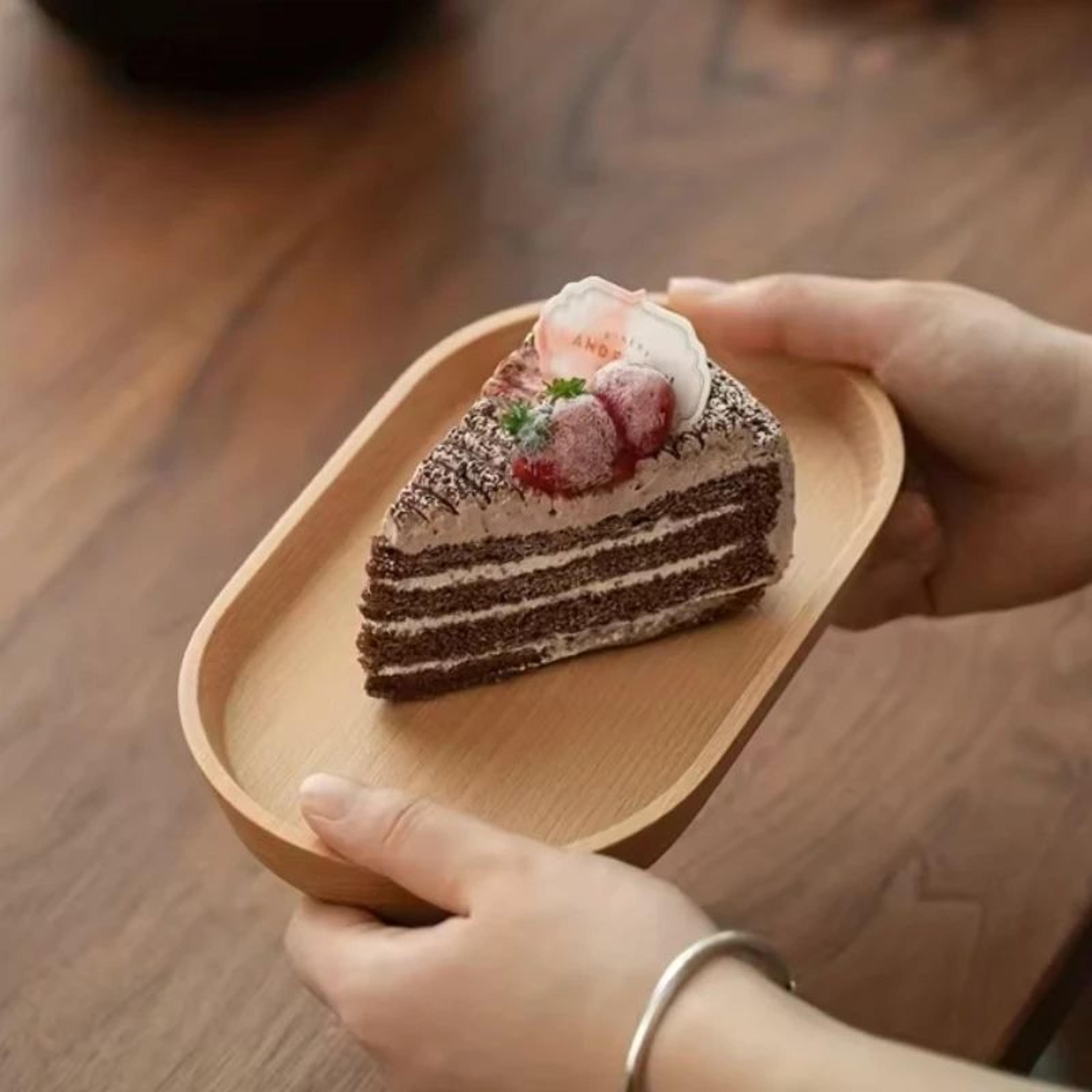 oval solid wood serving tray