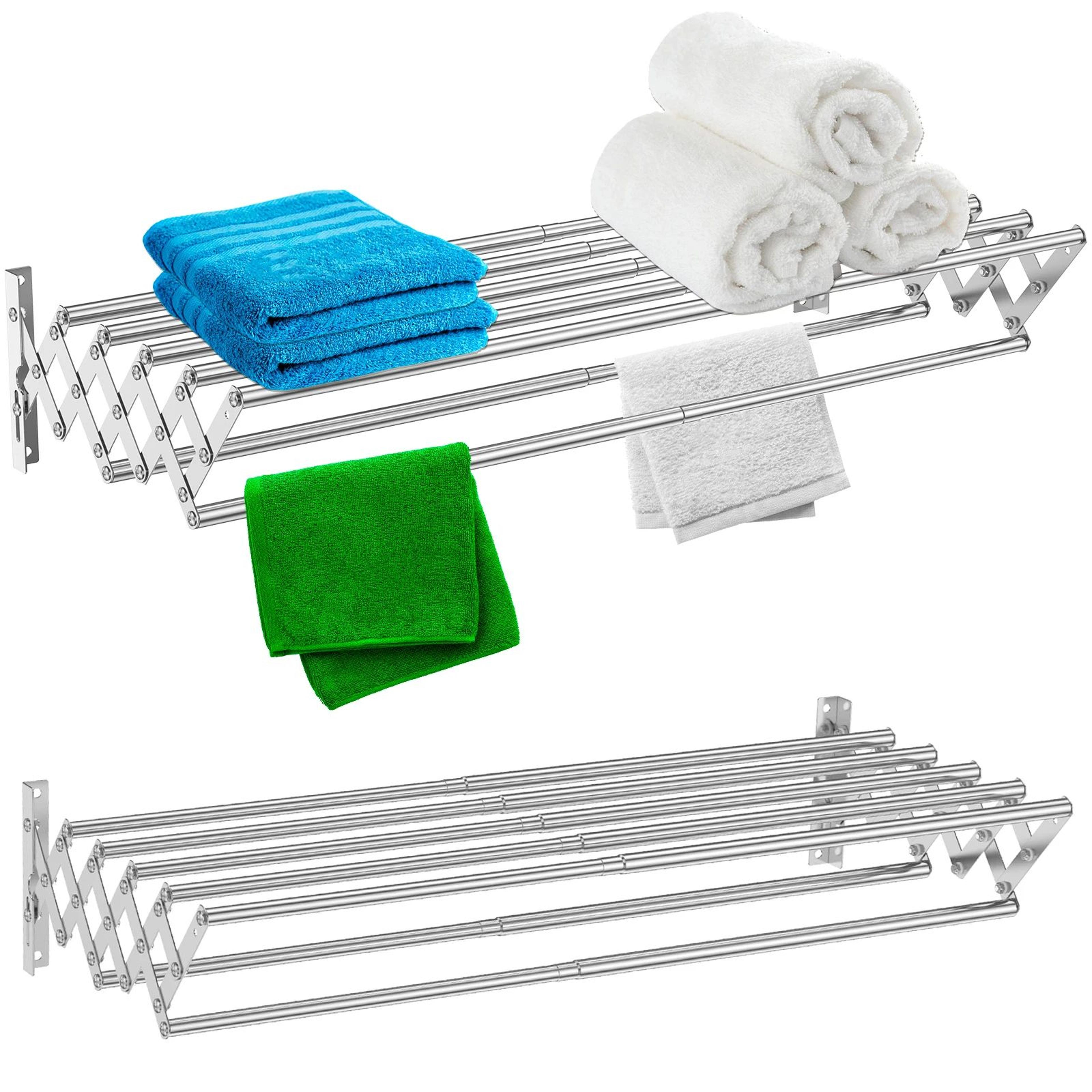 retractable wall mounted laundry drying rack
