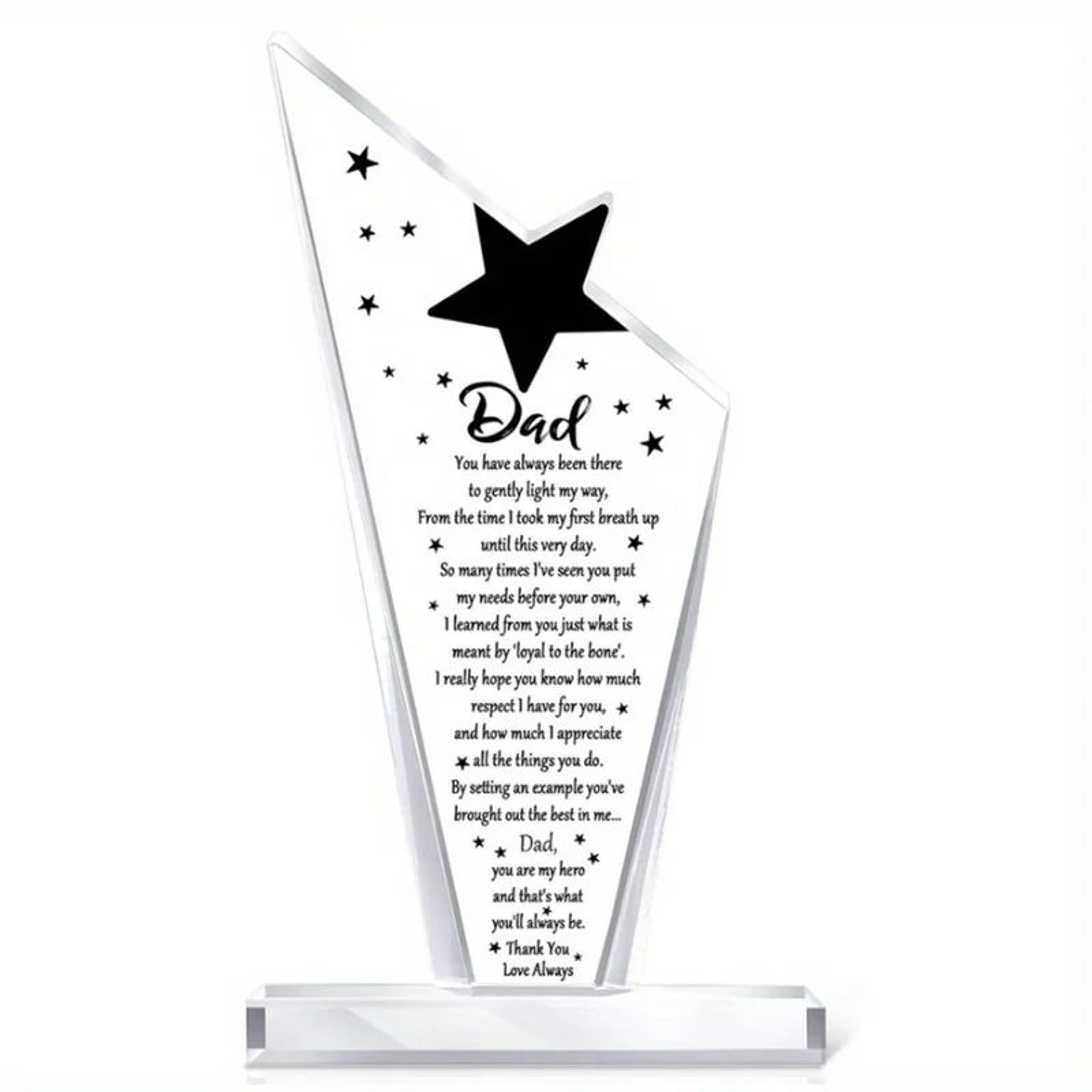 dad acrylic quote gift plaque