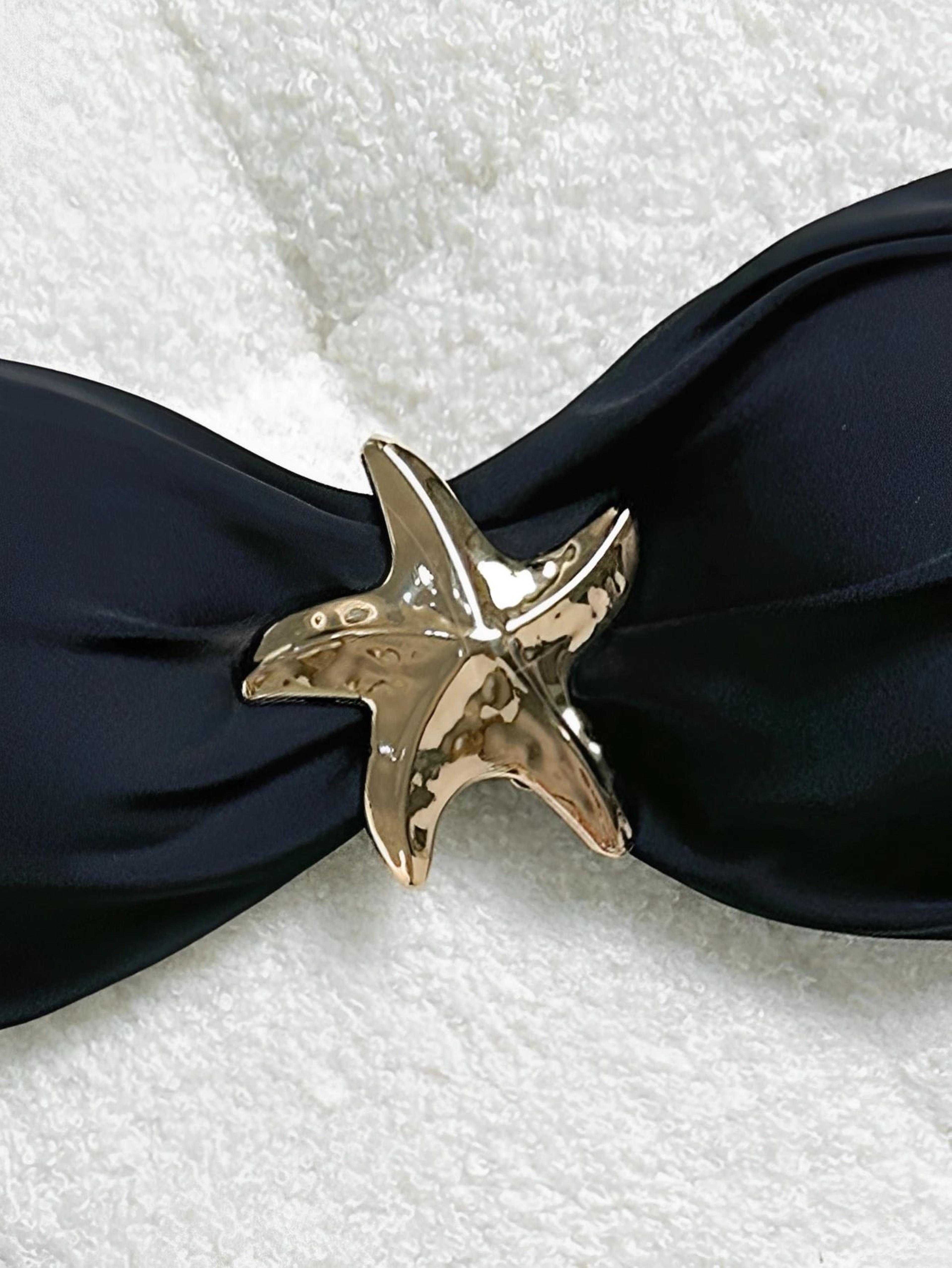 Womens Metal Starfish Bikini Set TieSide 2Piece Swimsuit 2