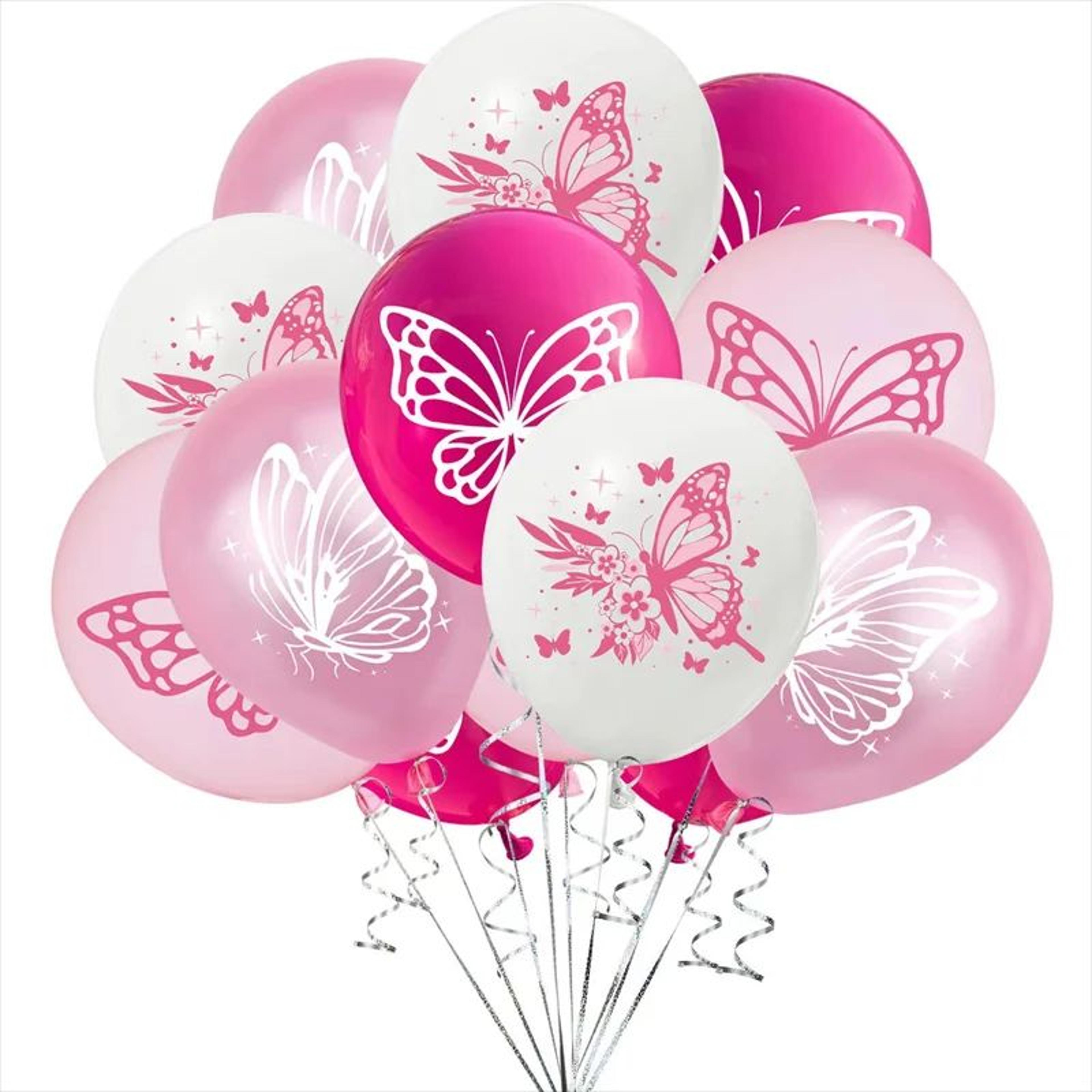 butterfly theme 12 inch latex balloon set