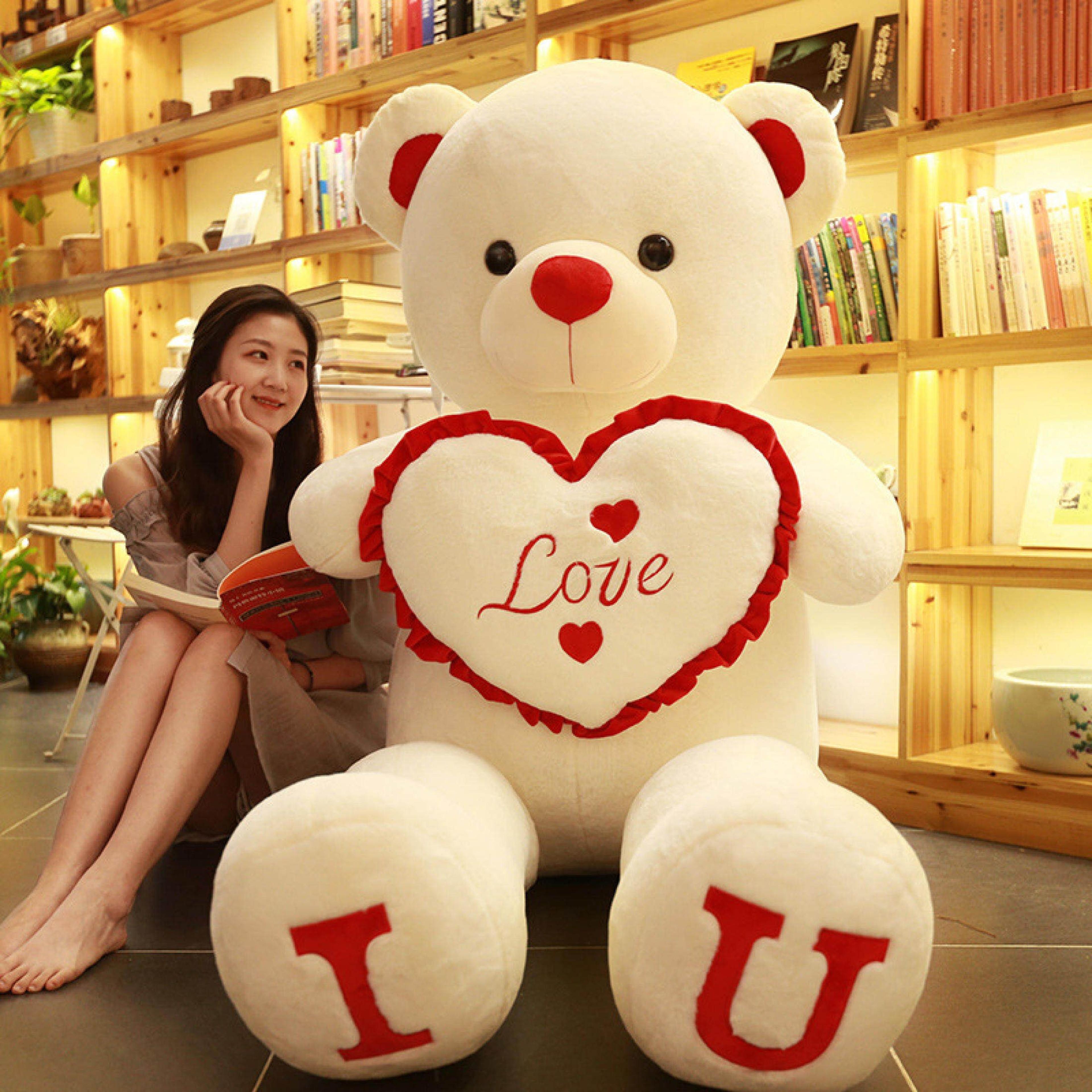 big i love you teddy bear plush