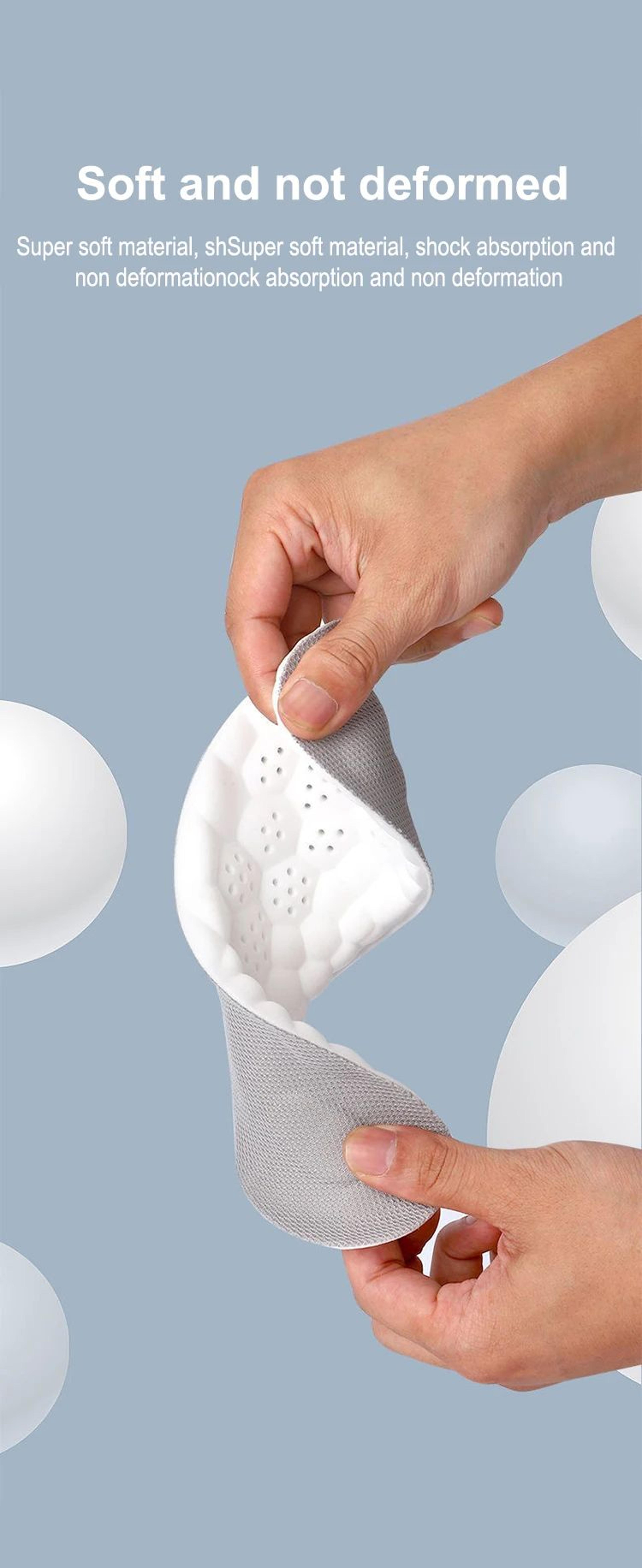 High Elasticity Latex Sport Insoles With Arch Support Cushion 11