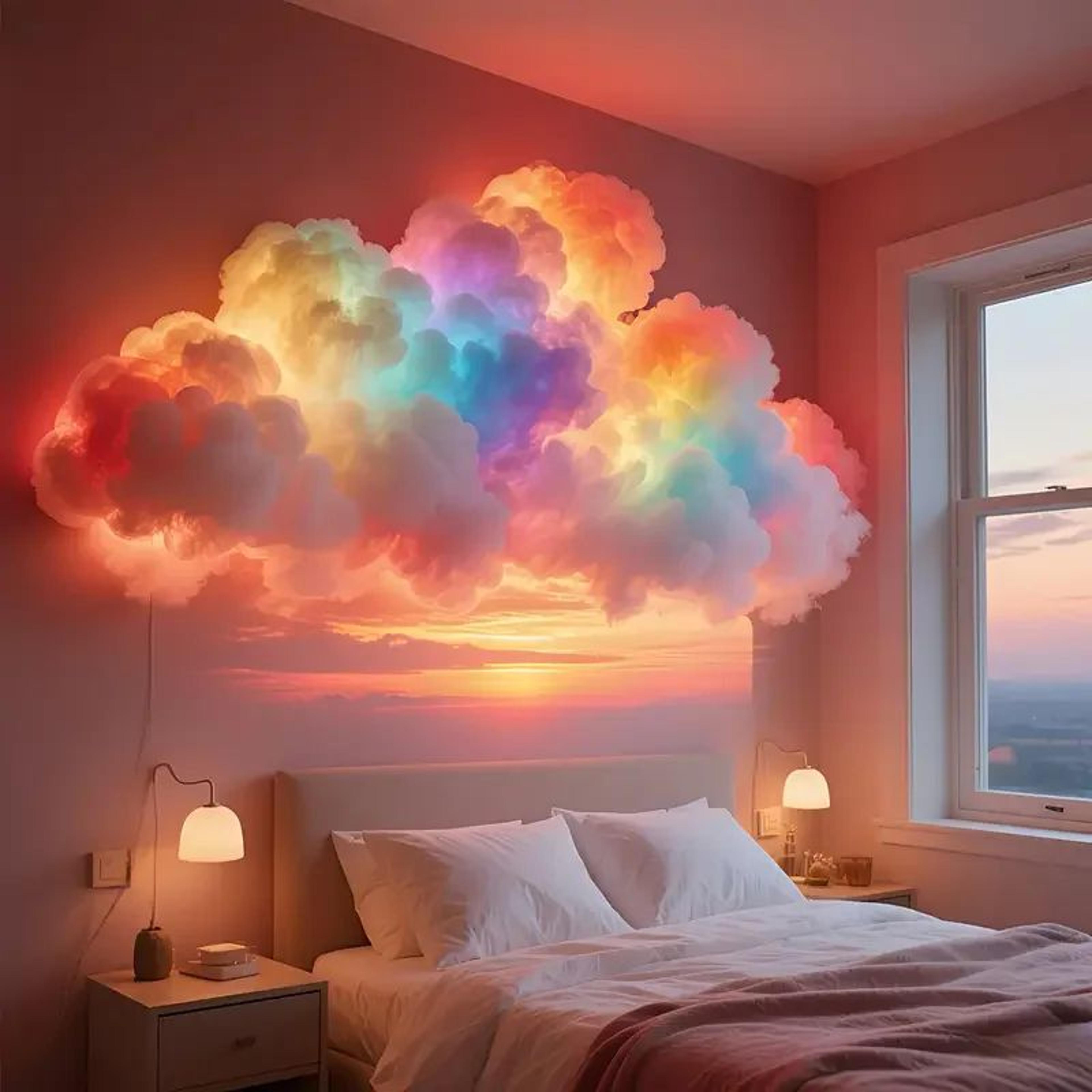 39.3 inch 3d thunder cloud led ambient light
