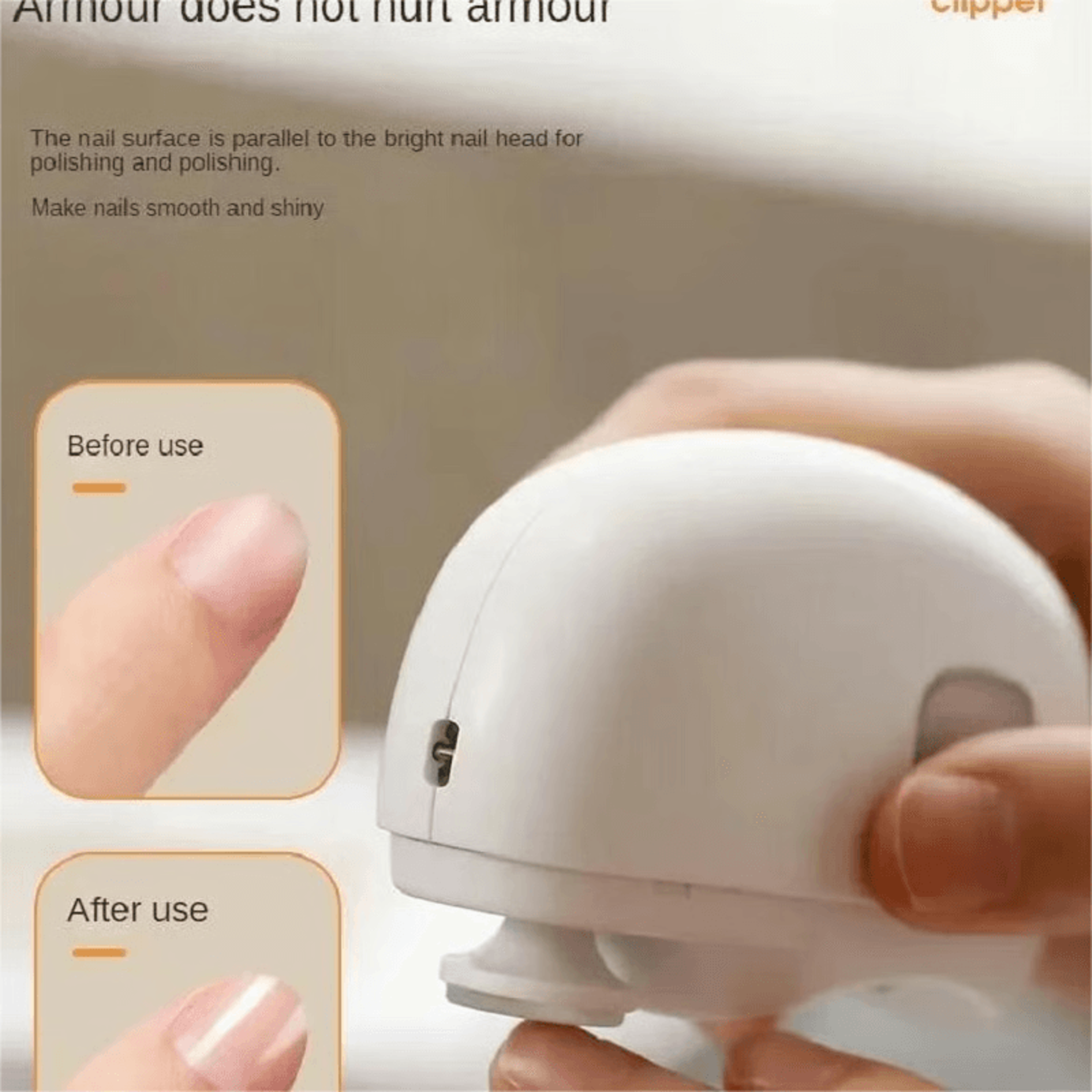 Electric Nail Clipper Grinding And Polishing With Light Automatic Nail Trimmer Rechargeable Nail Cu 6