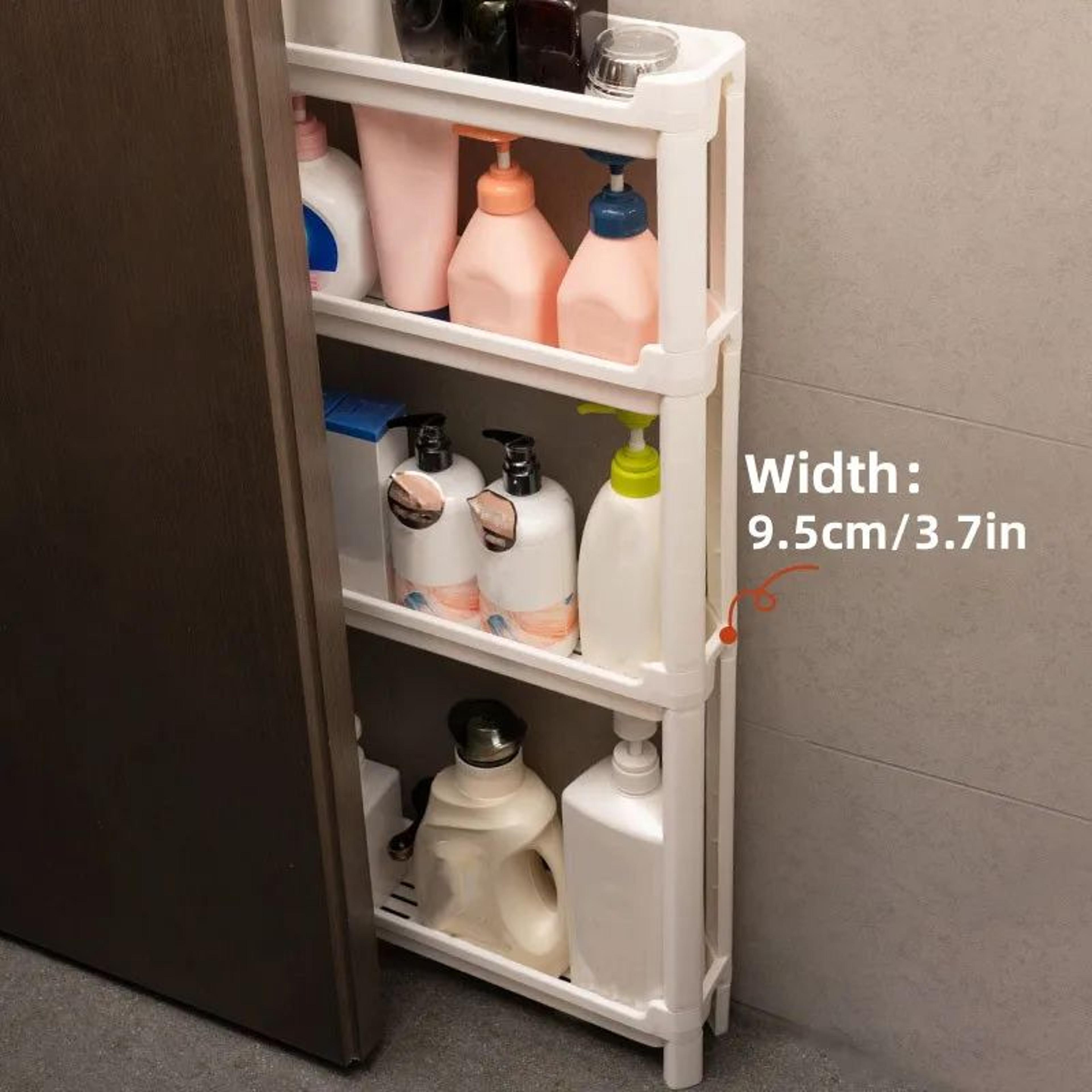 Behind Door Narrow Storage Cabinet Trolley Rack 4