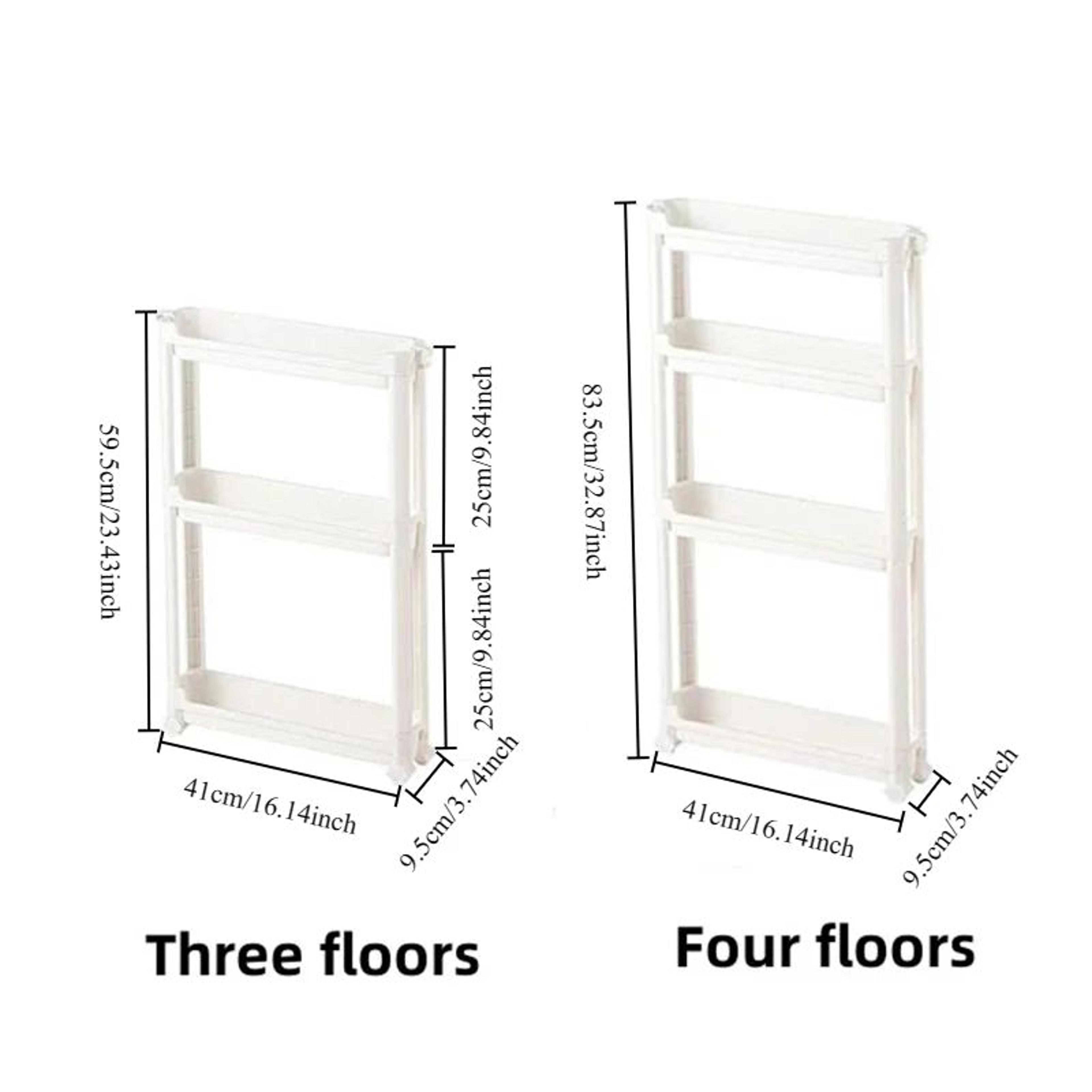 Behind Door Narrow Storage Cabinet Trolley Rack 5