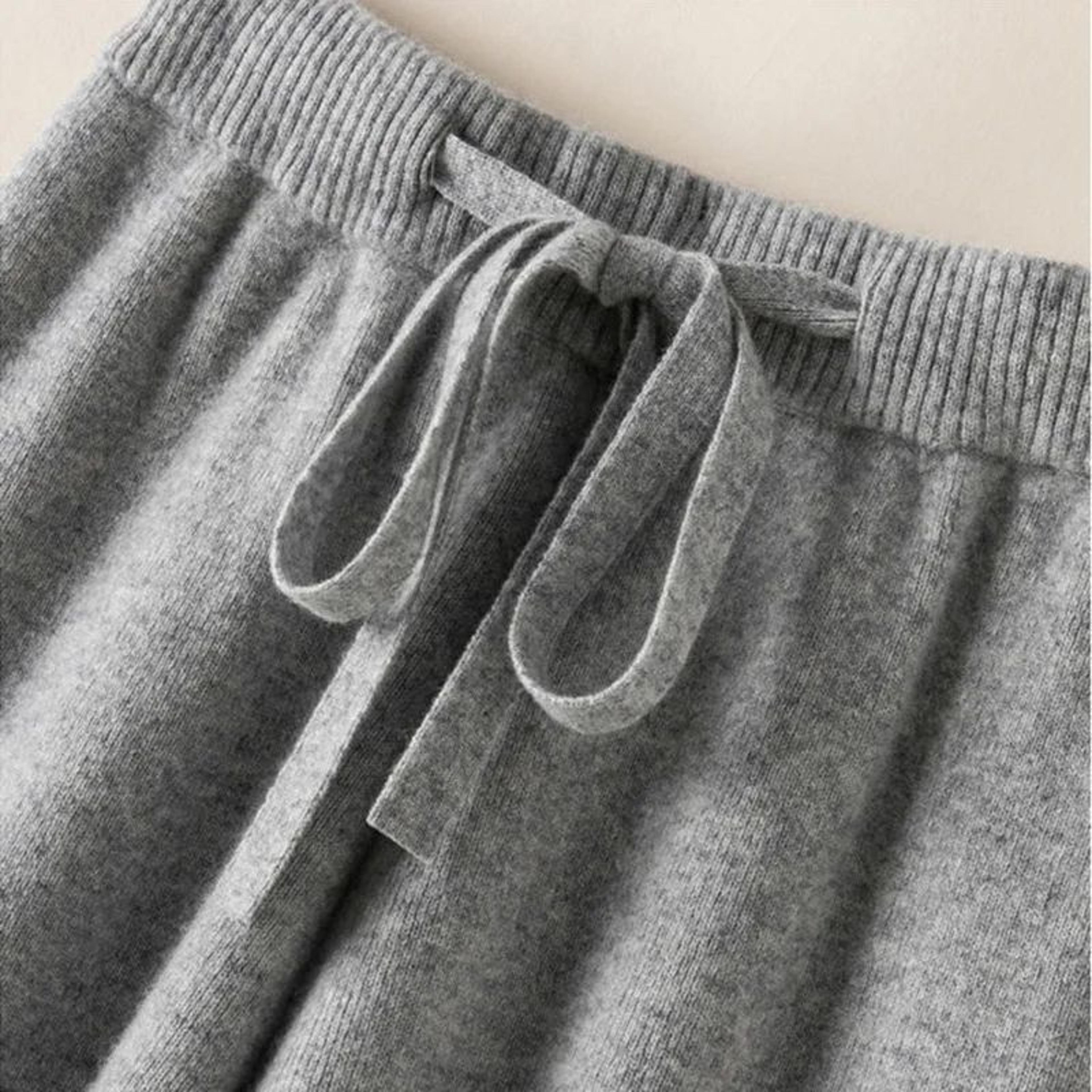 Thick High Waist Knitted Casual Pants For Women 1