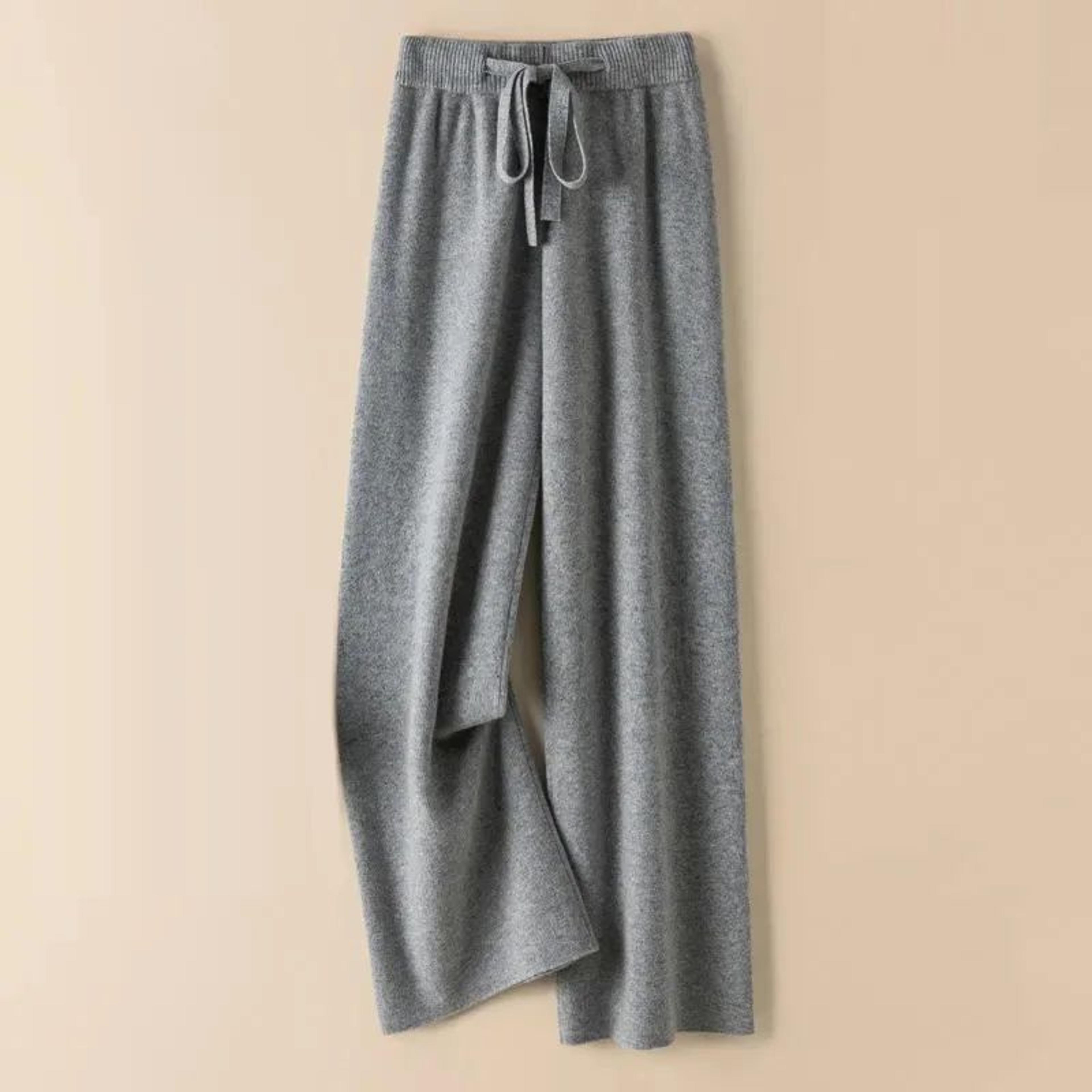 Thick High Waist Knitted Casual Pants For Women 11