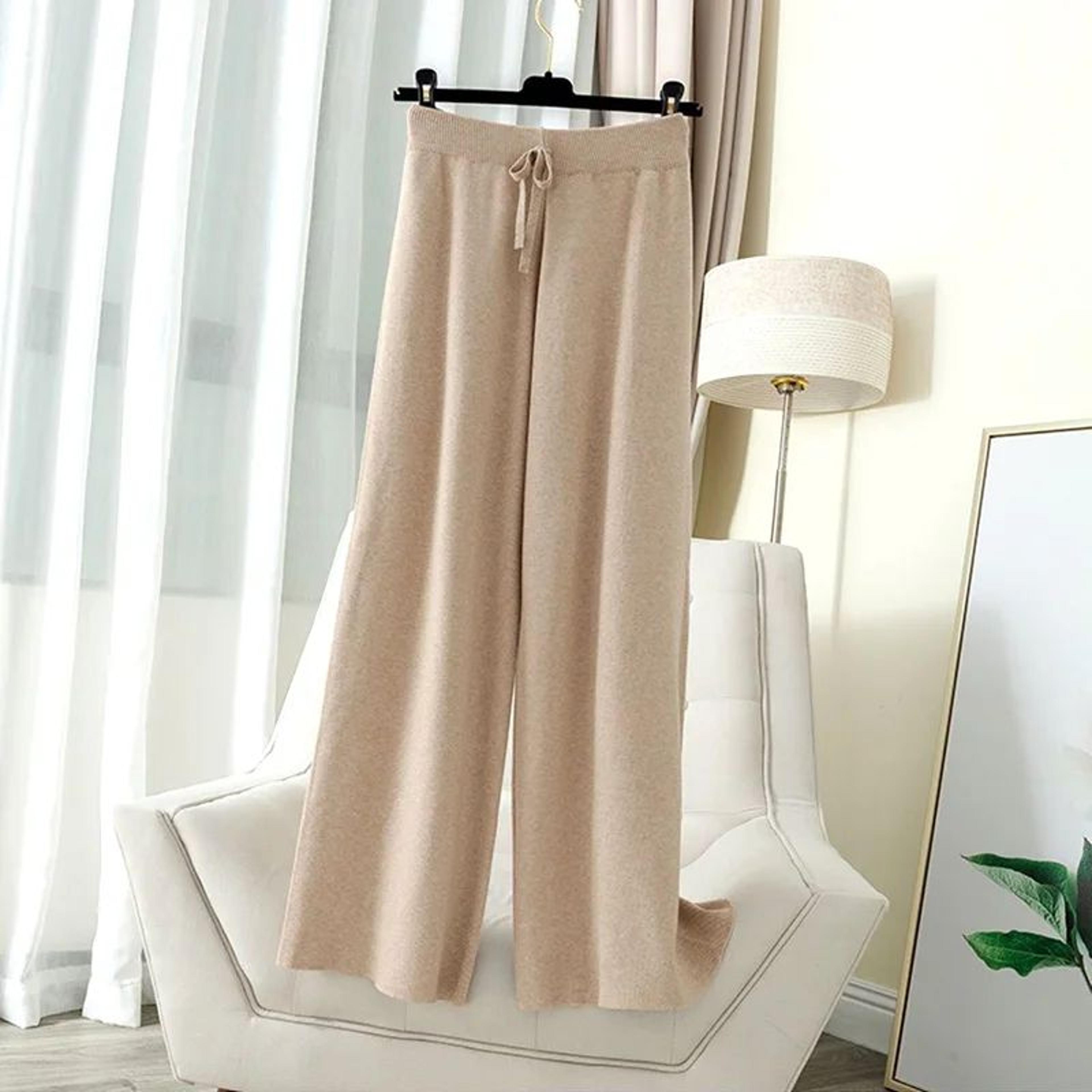 Thick High Waist Knitted Casual Pants For Women 15