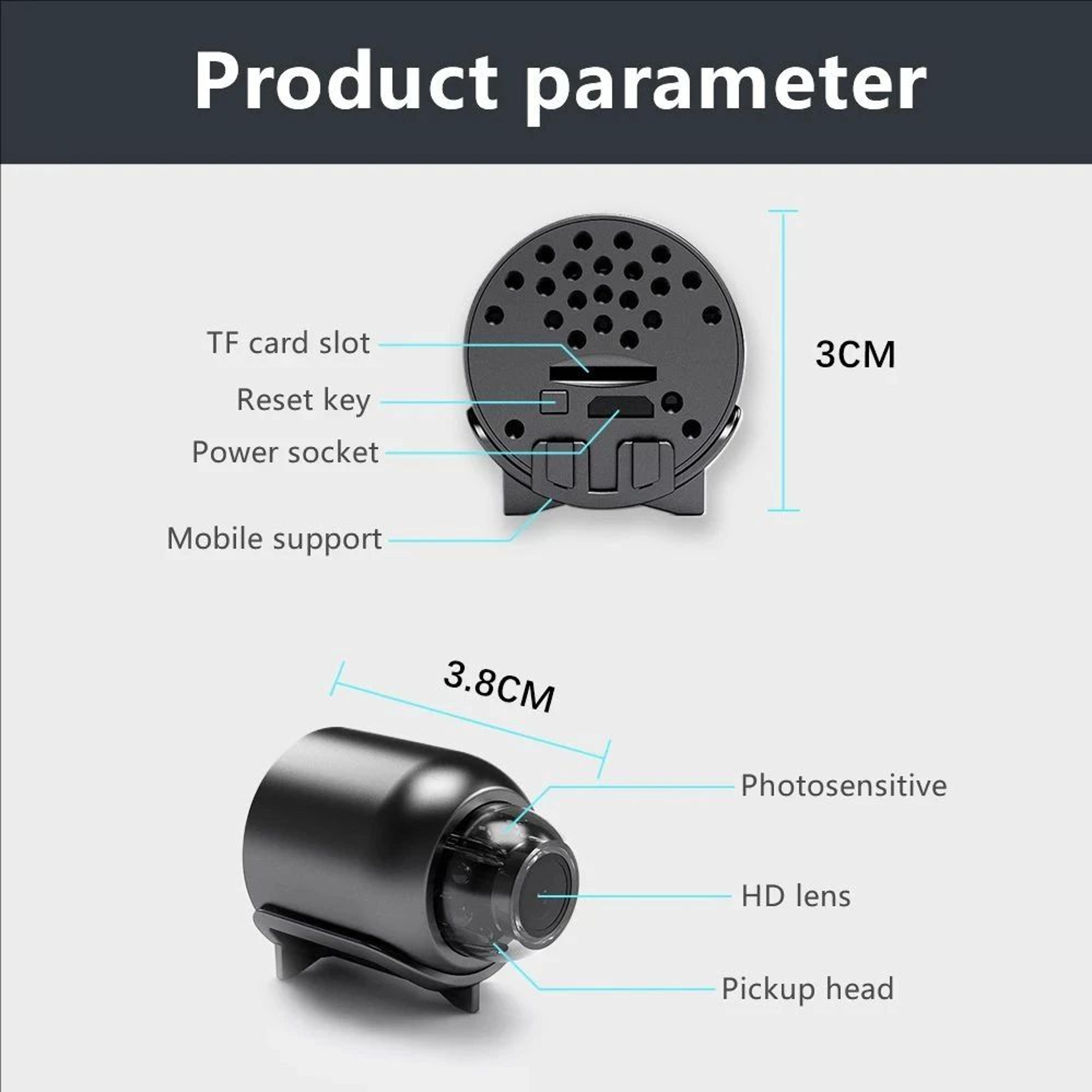 X5 Mini 1080P Wireless Night Vision Surveillance Camera 8