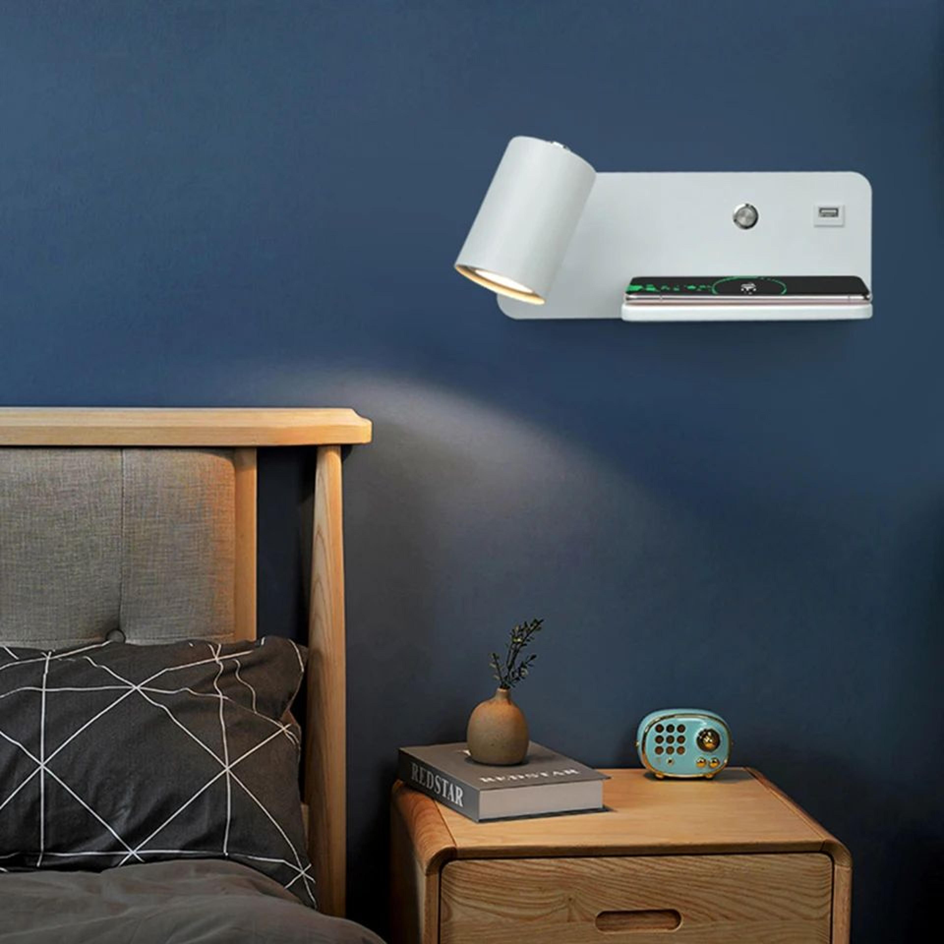 Nordic USB And Wireless Charging LED Wall Lamp 5 W 2