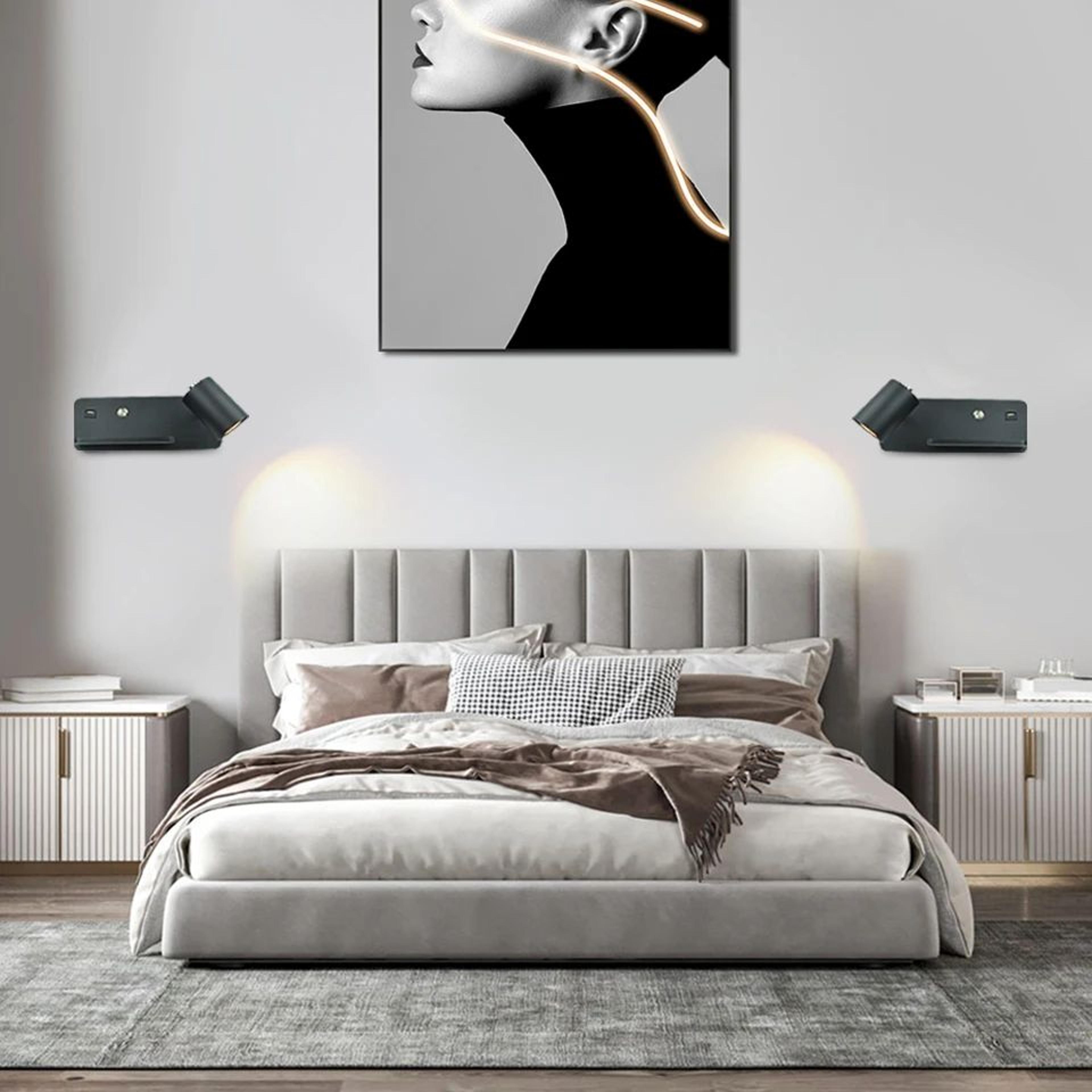 Nordic USB And Wireless Charging LED Wall Lamp 5 W 5