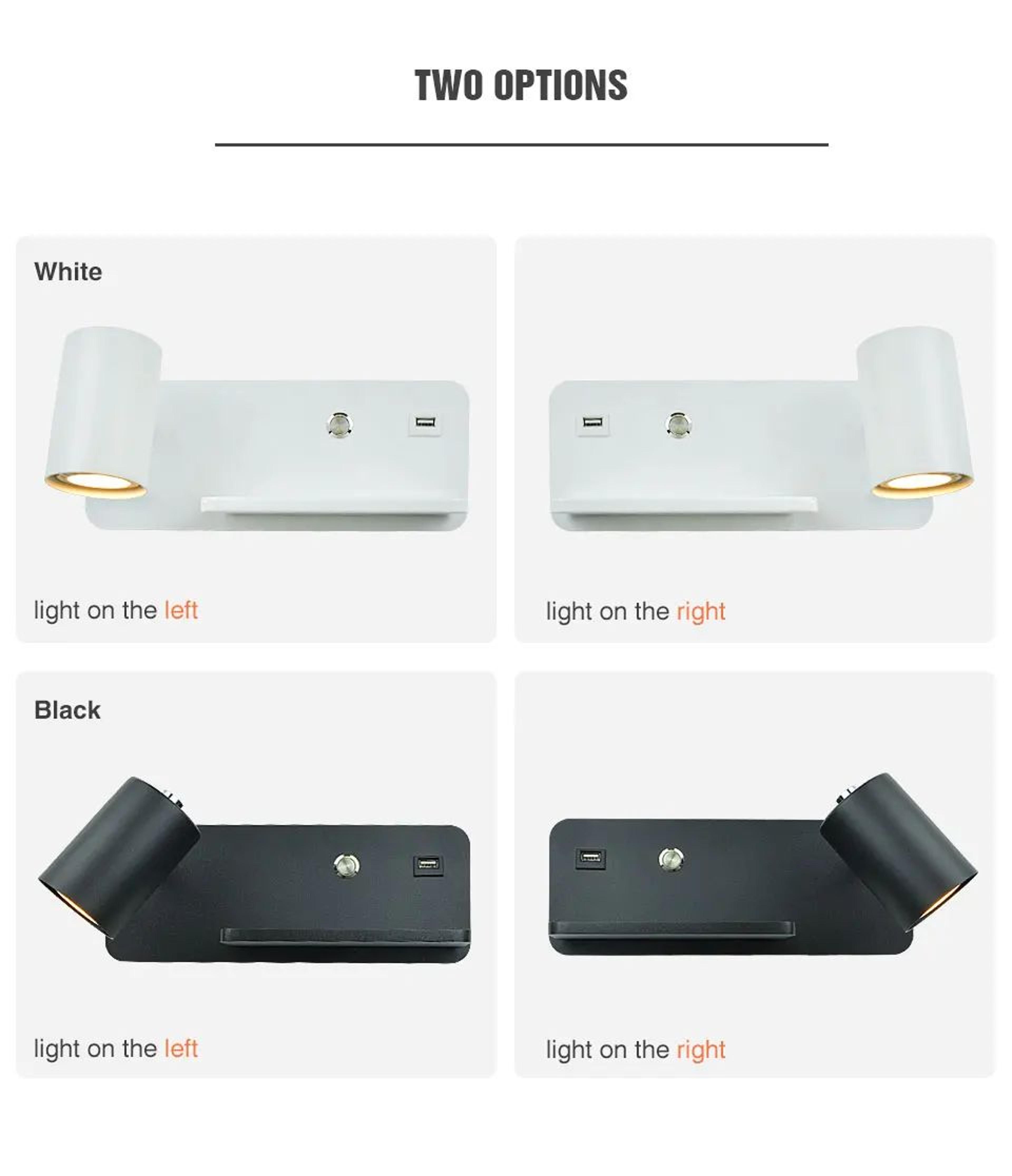 Nordic USB And Wireless Charging LED Wall Lamp 5 W 8