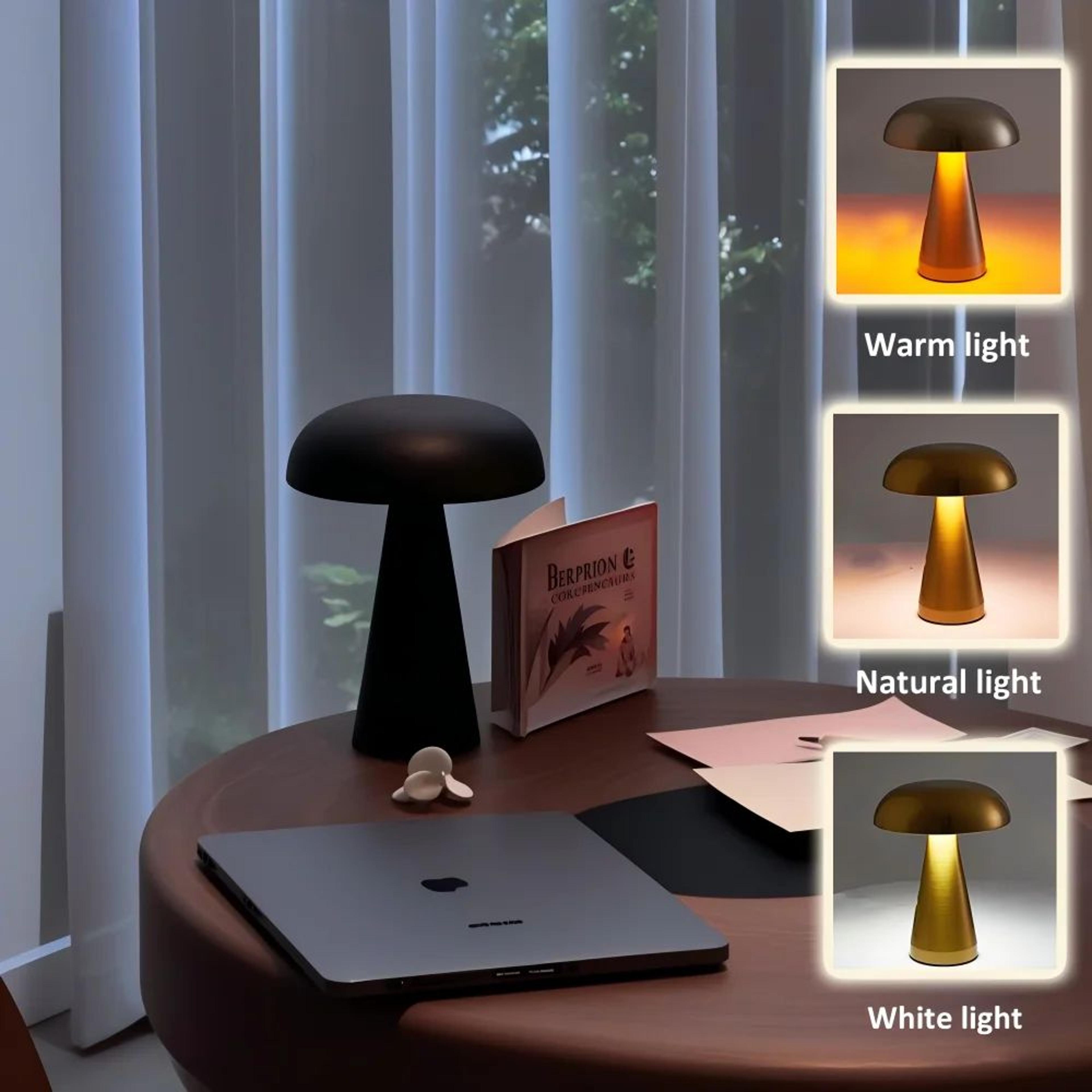 classic mushroom iron art table lamp
