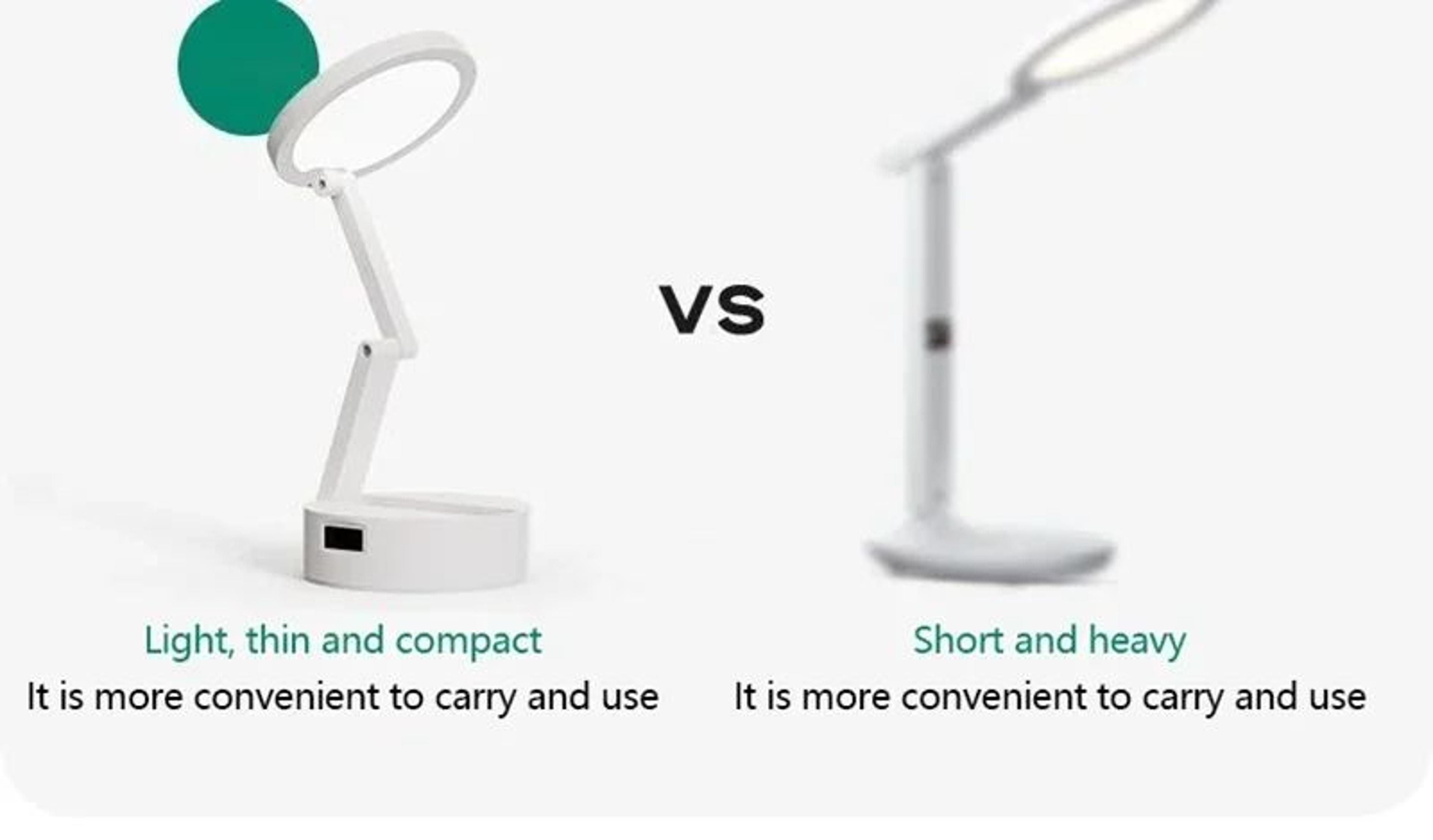 Rechargeable Foldable LED Desk Lamp With Clock 8