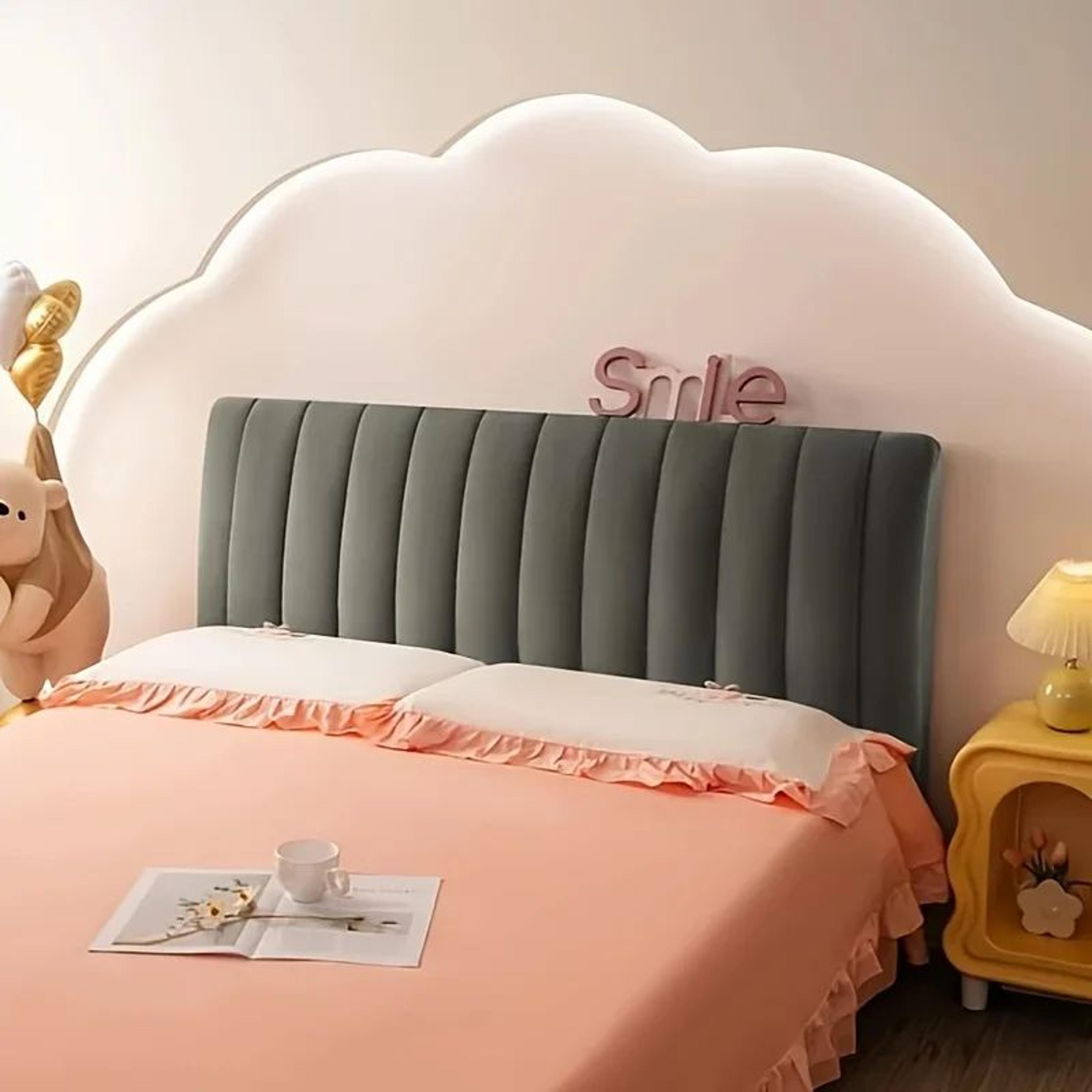 Luxury Velvet Quilted Headboard Cover 16